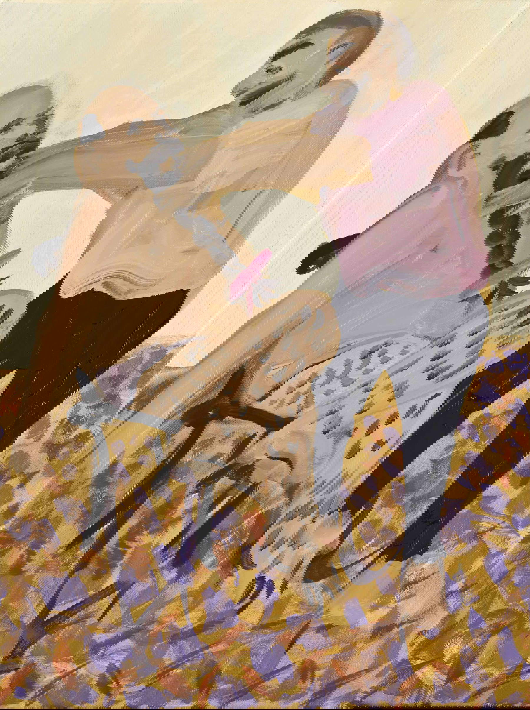 Tala Madani, Barbe tressée (2007 ; huile sur toile, 40 x 30 cm) Tala Madani, Barbe tressée (2007 ; huile sur toile, 40 x 30 cm)