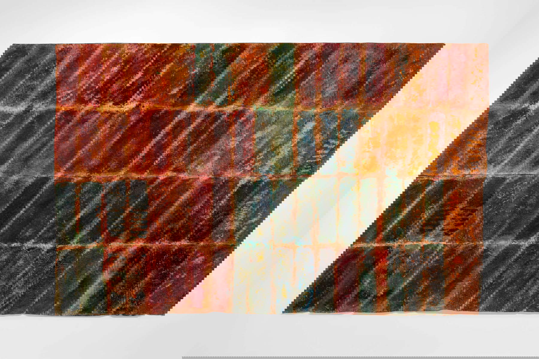 Renata Boero, Earth Chromogram (1980-1990; Pflanzenfarben und Mischtechnik auf Leinwand, 230x370 cm)