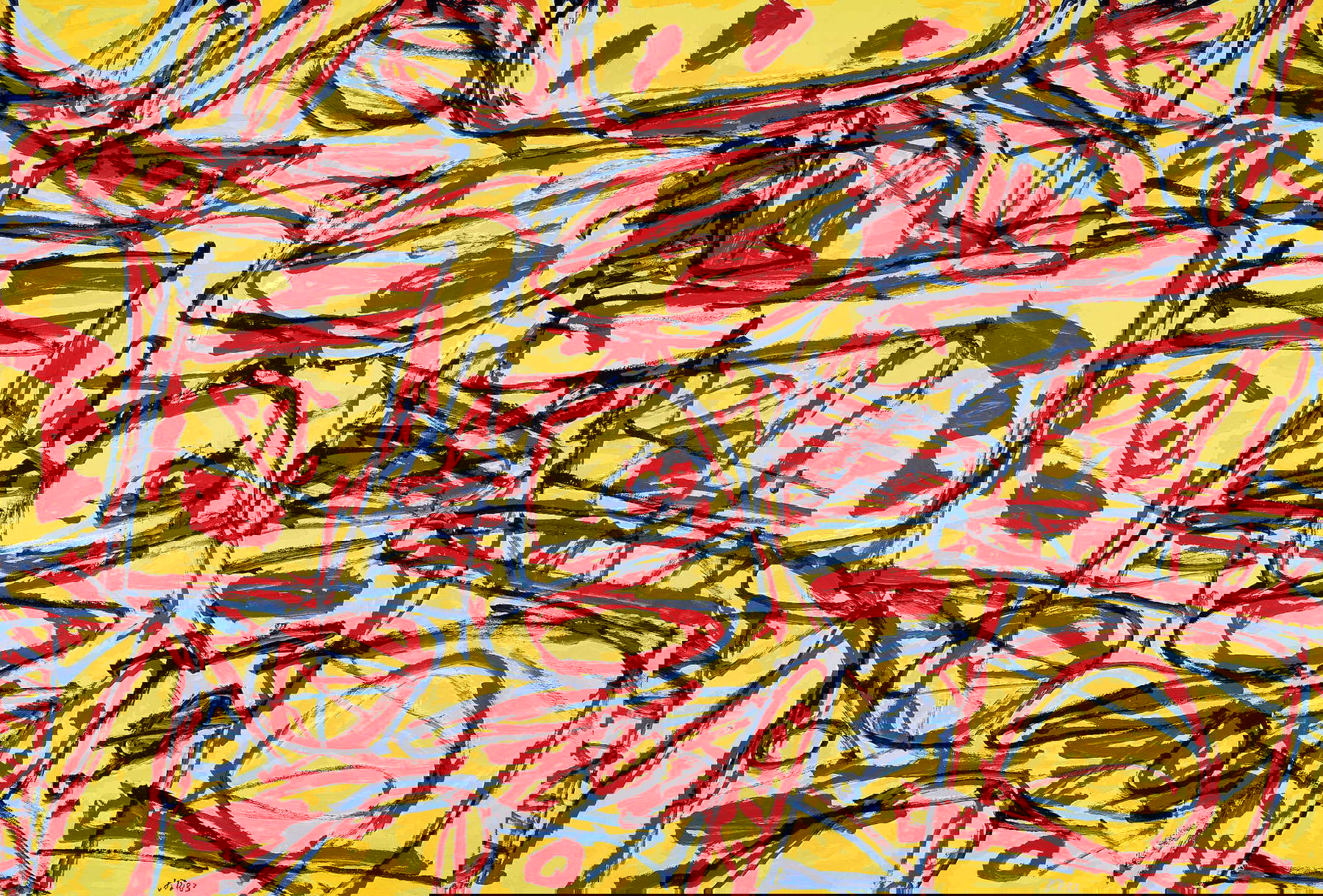 Jean Dubuffet, Mire G 137 (Kowloon) (28. September 1983; Acryl auf Papier, 134 x 200 cm; Grenoble, Mus&eacute;e de Grenoble)