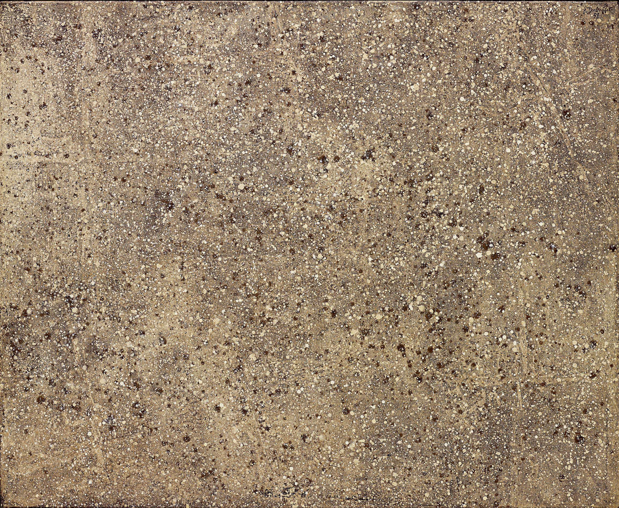Jean Dubuffet, Nuancements au sol (Texturologie XLIII) (27. Mai 1958; Öl auf Leinwand, 81 x 100 cm; Privatsammlung)