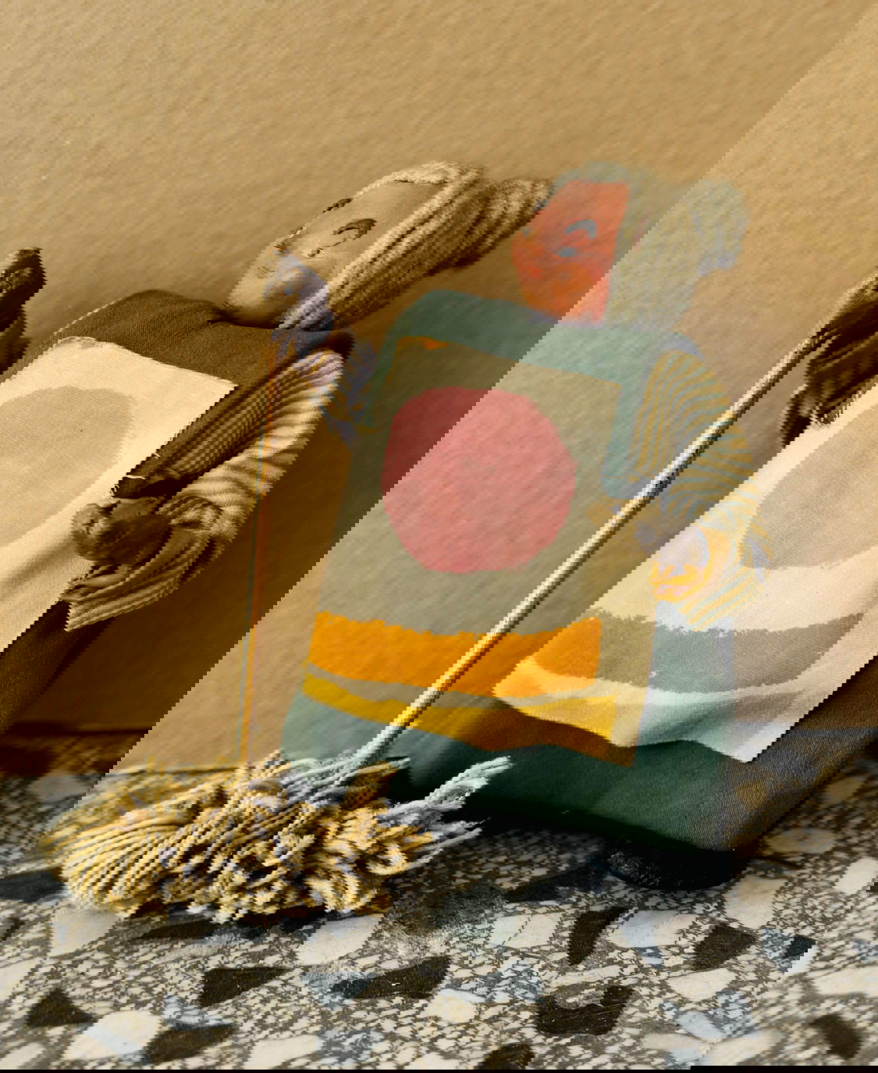 Marinella Pirelli, Palonca per il film &ldquo;Pinca e Palonca&rdquo; (1963-1964; creta, plastilina, panno di lana e filo di ferro, 24 x 15 cm; Varese, Archivio Marinella Pirelli)