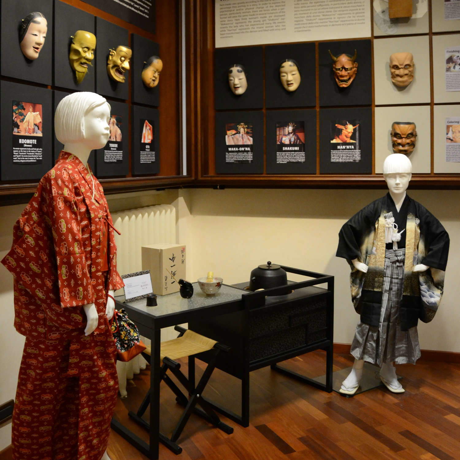 Die Masken des Nō-Theaters im Palazzo Coppini. Foto: Palazzo Coppini