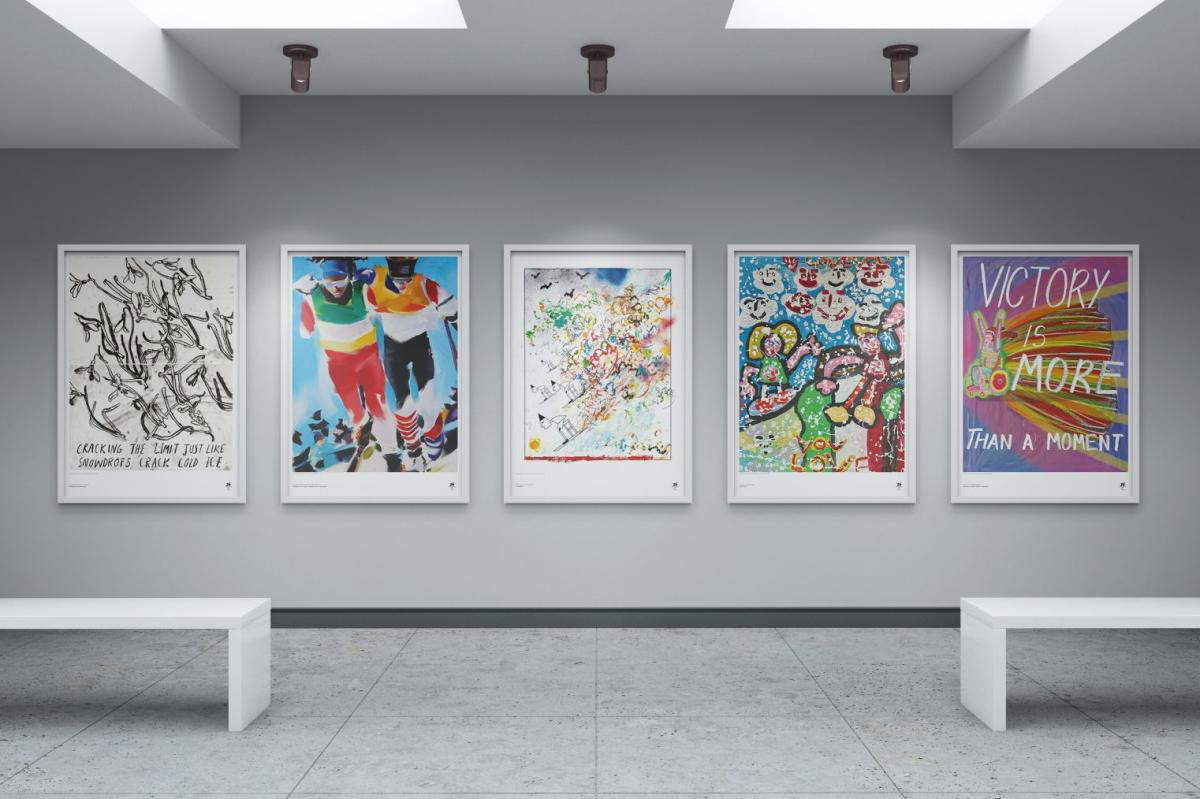 Kunstposter zu den Paralympischen Spielen 2026 in Mailand-Cortina