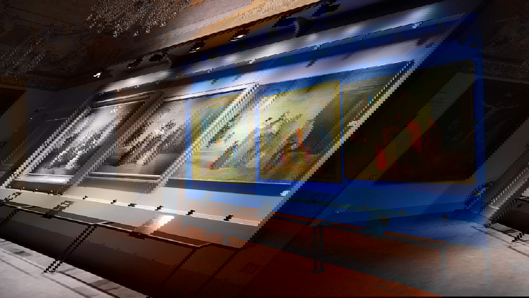 Allestimento della mostra Francesco Hayez. Pietro Rossi nel castello di Pontremoli