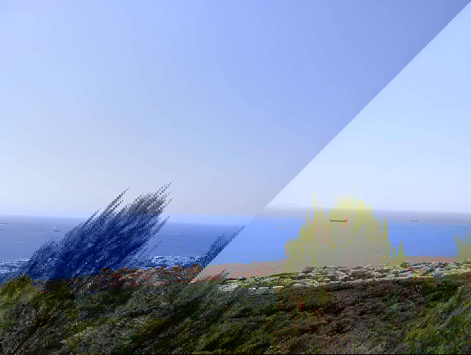 Sea view from the unfinished mausoleum of Costanzo Ciano. Photo: Federico Giannini