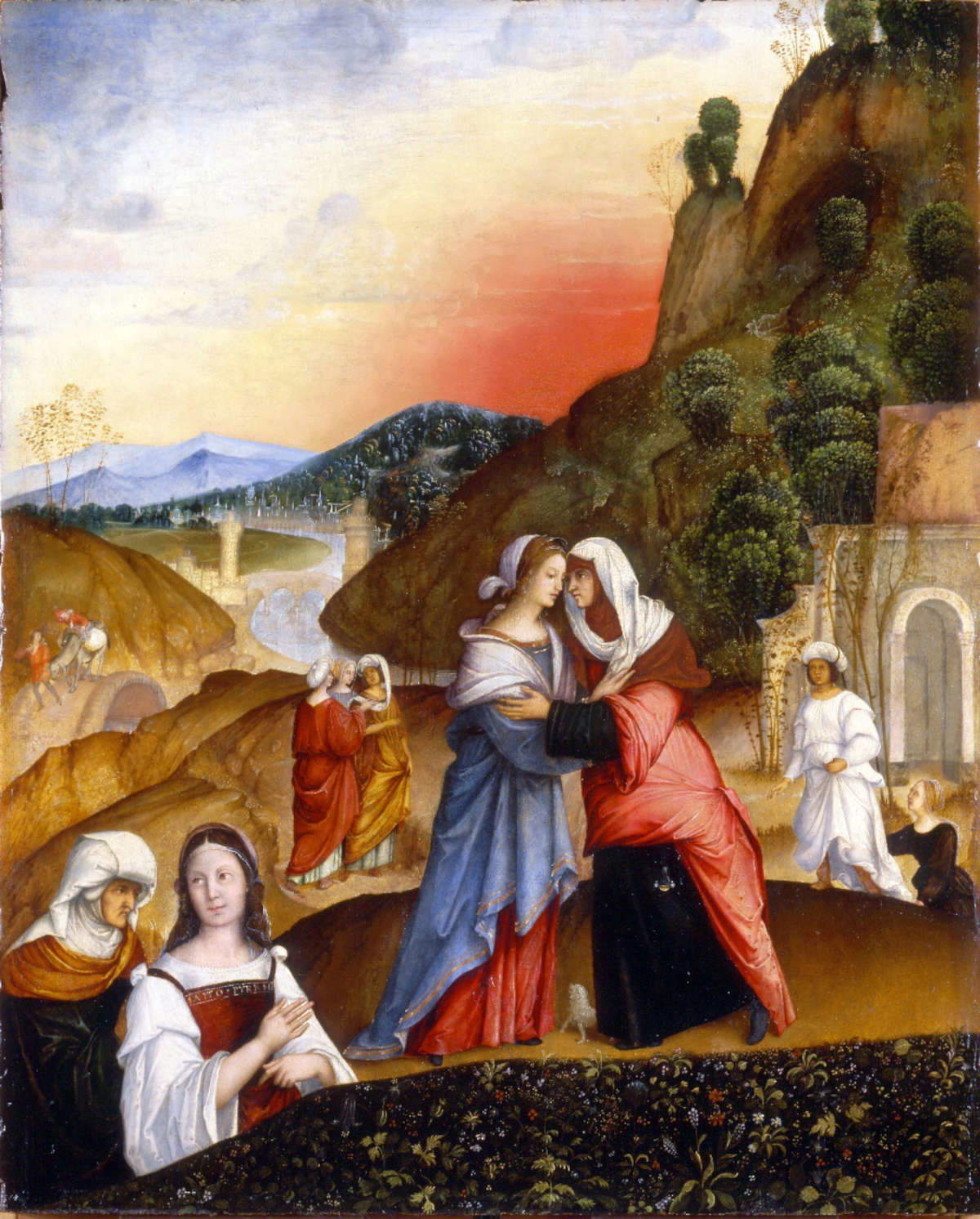 2. Antonio Pirri, Visitation (vers 1511 ; tempera sur panneau, 67,2 x 53,6 cm ; Milan, Museo Poldi Pezzoli)