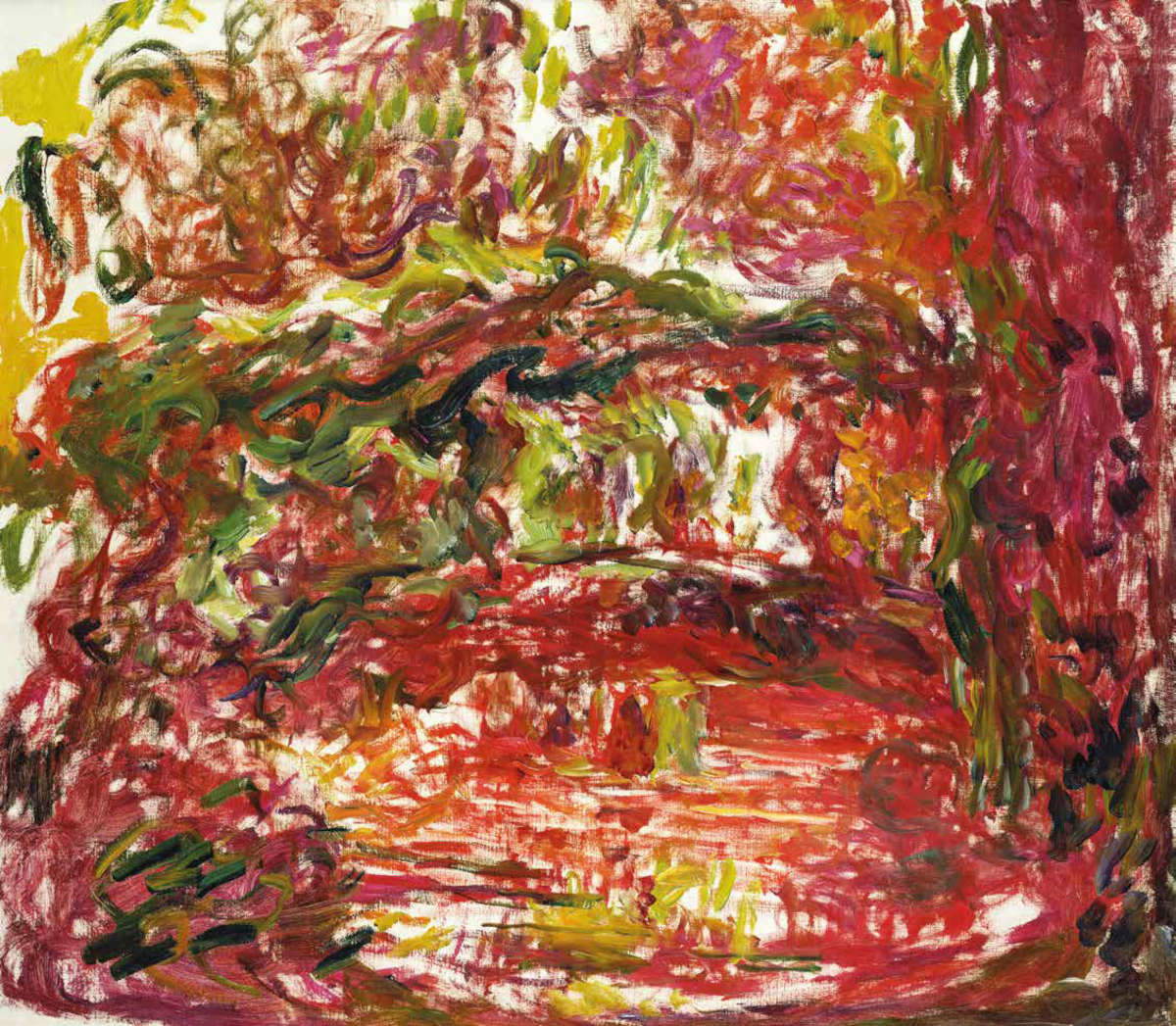 Claude Monet, Il ponte giapponese (1918-1919 circa; olio su tela, 89&times;100 cm; Parigi, Mus&eacute;e Marmottan Monet, lascito Michel Monet, 1966, Inv. 5093)