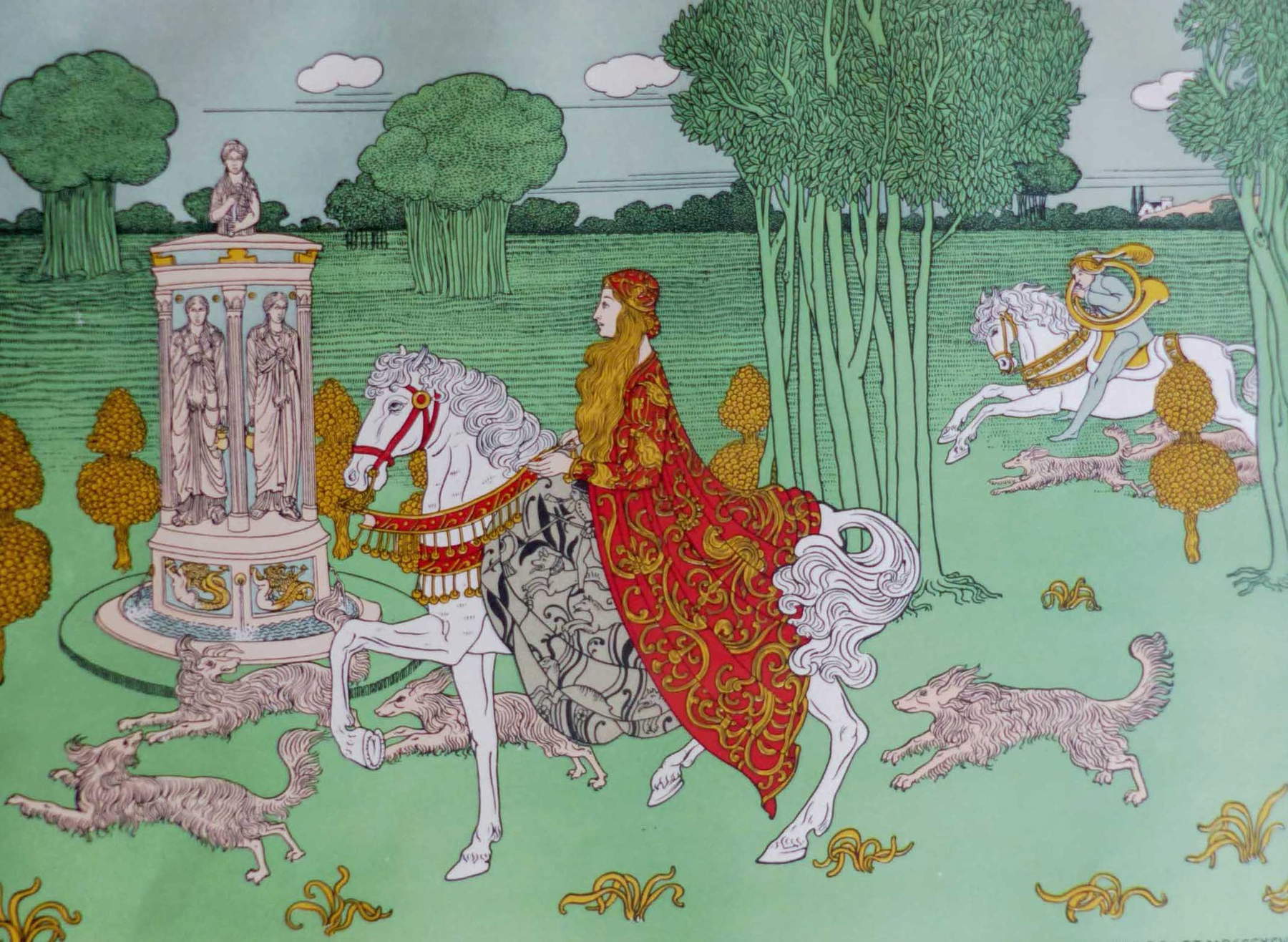 Charles Doudelet, La castellana (1897; litografía en color, 260 x 350 mm; colección particular)