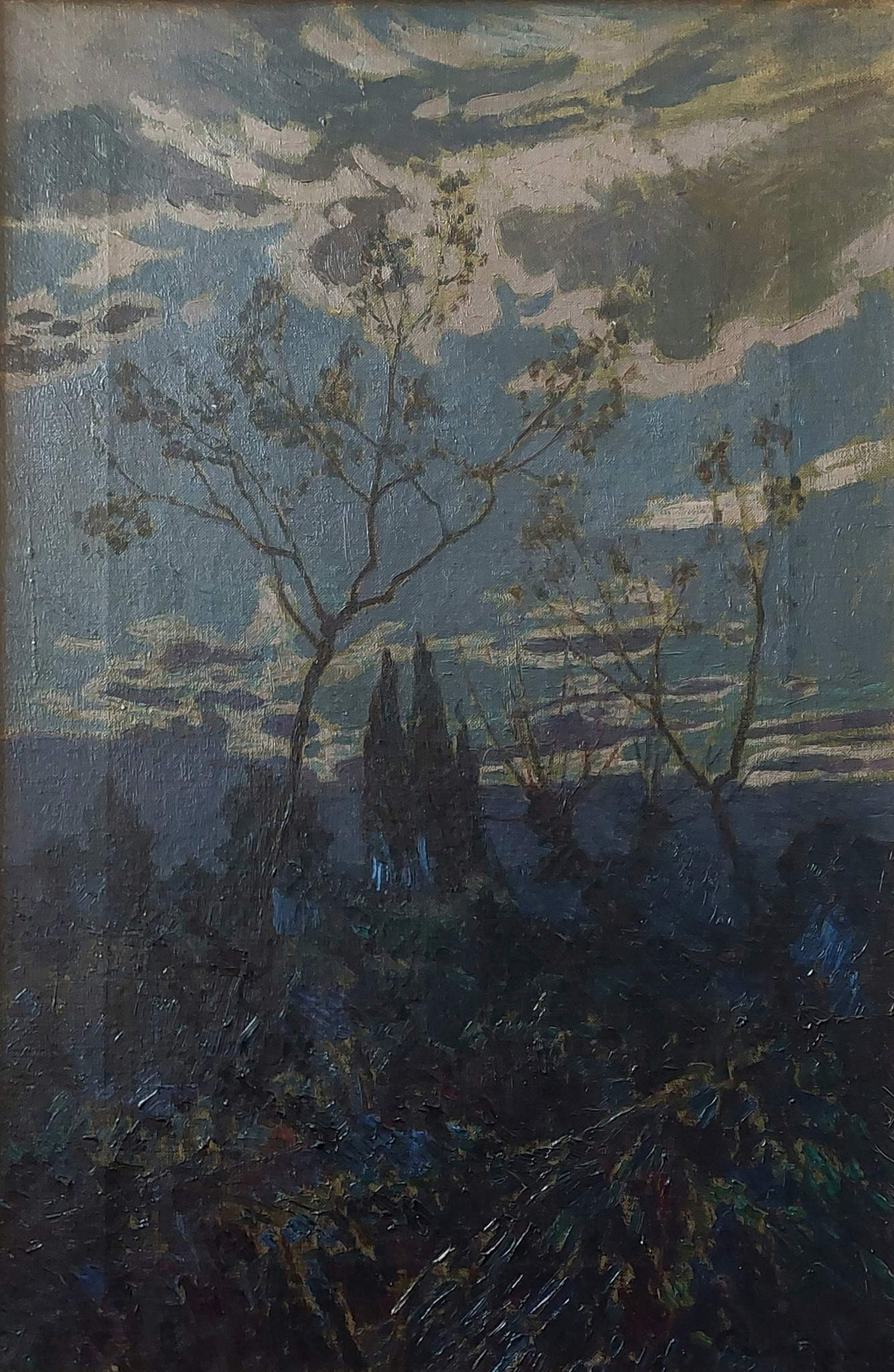Gino Romiti, Atardecer (1921; óleo sobre lienzo, 60 x 40 cm; Colección Gianni Schiavon)