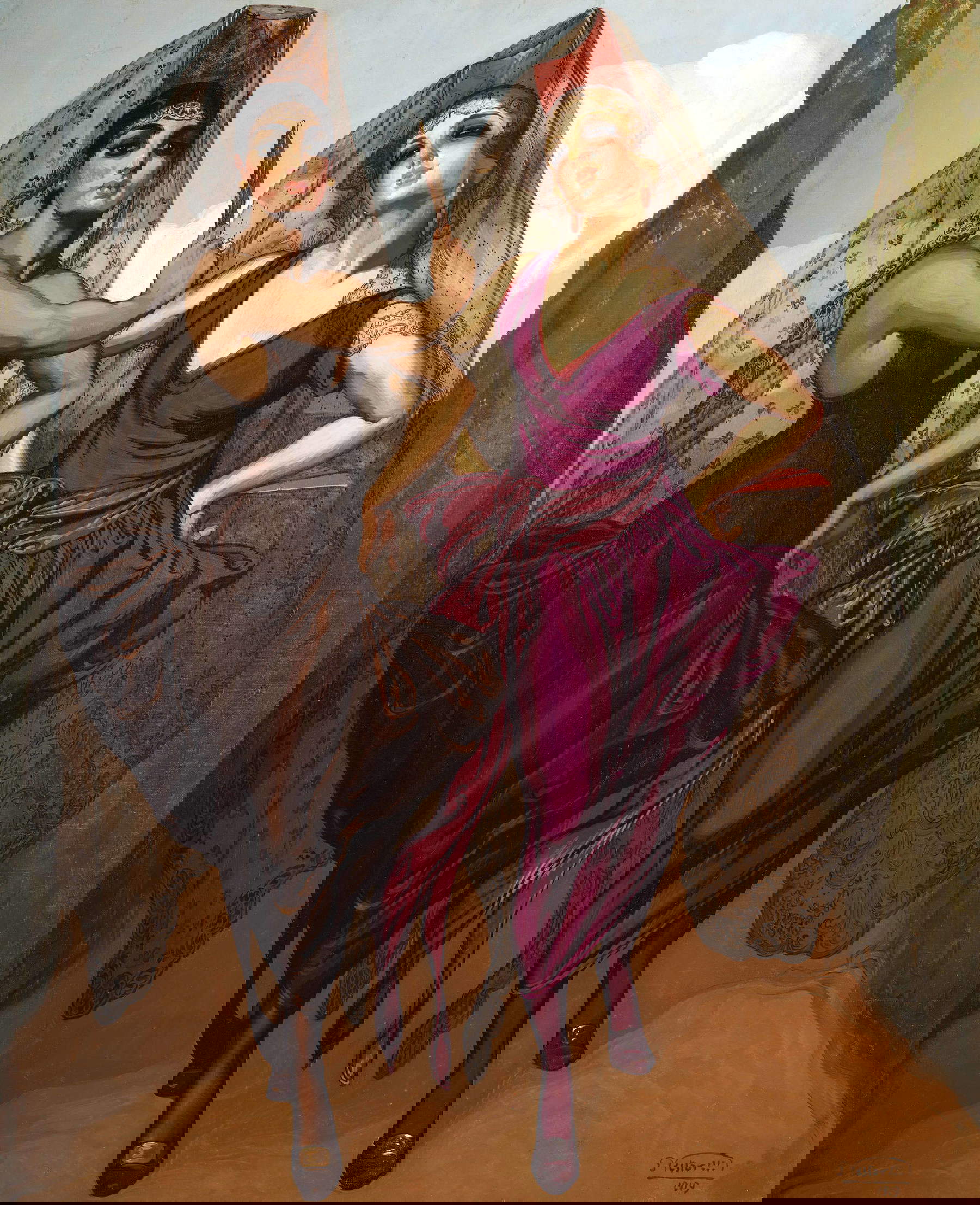 N&eacute;stor Mart&iacute;n-Fern&aacute;ndez de la Torre, Mantillas (1915 ; huile sur toile, 90 x 73 cm ; Fundaci&oacute;n Endesa). Photo : Fernando Cova del Pino