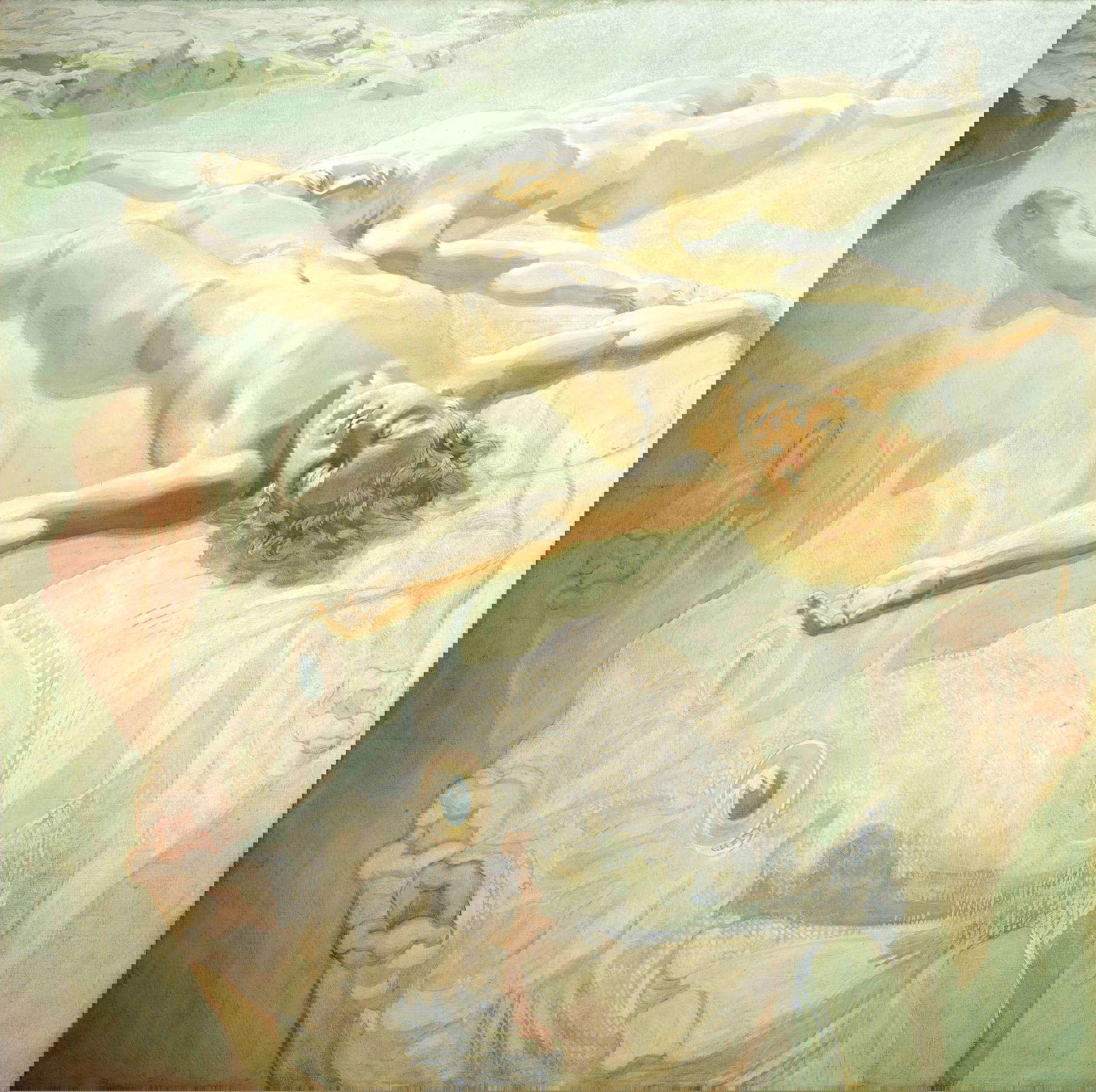 N&eacute;stor Mart&iacute;n-Fern&aacute;ndez de la Torre, Poema del Atl&aacute;ntico : Mar en reposo (1923 ; huile sur toile, 147 x 147 cm ; Las Palmas de Gran Canaria, Museo N&eacute;stor)