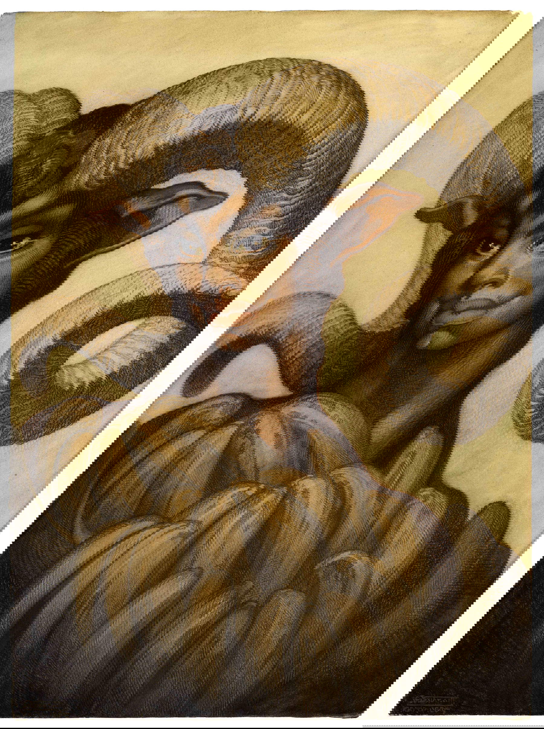 N&eacute;stor Mart&iacute;n-Fern&aacute;ndez de la Torre, Satyre de la vall&eacute;e des Hesp&eacute;rides (1930 ; technique mixte sur papier, 110 x 128 cm ; Las Palmas de Gran Canaria, Museo N&eacute;stor). Photo : Fernando Cova del Pino