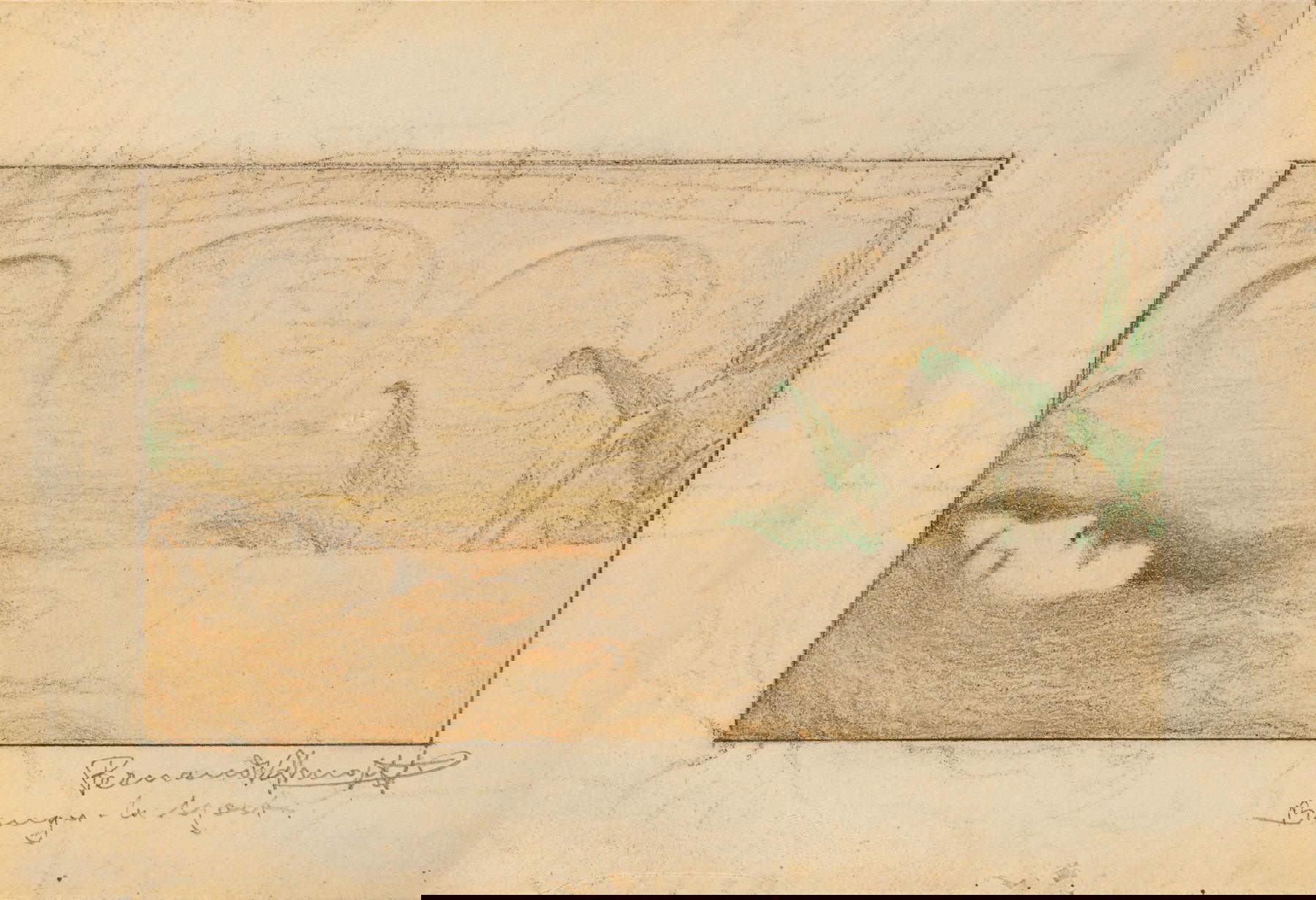 Fernand Khnopff, Bruges-la-morte (1892; matita colorata su cartoncino, 8,5 x 12,3 cm; Collezione privata) Fernand Khnopff, Bruges-la-morte (1892; matita colorata su cartoncino, 8,5 x 12,3 cm; Collezione privata)