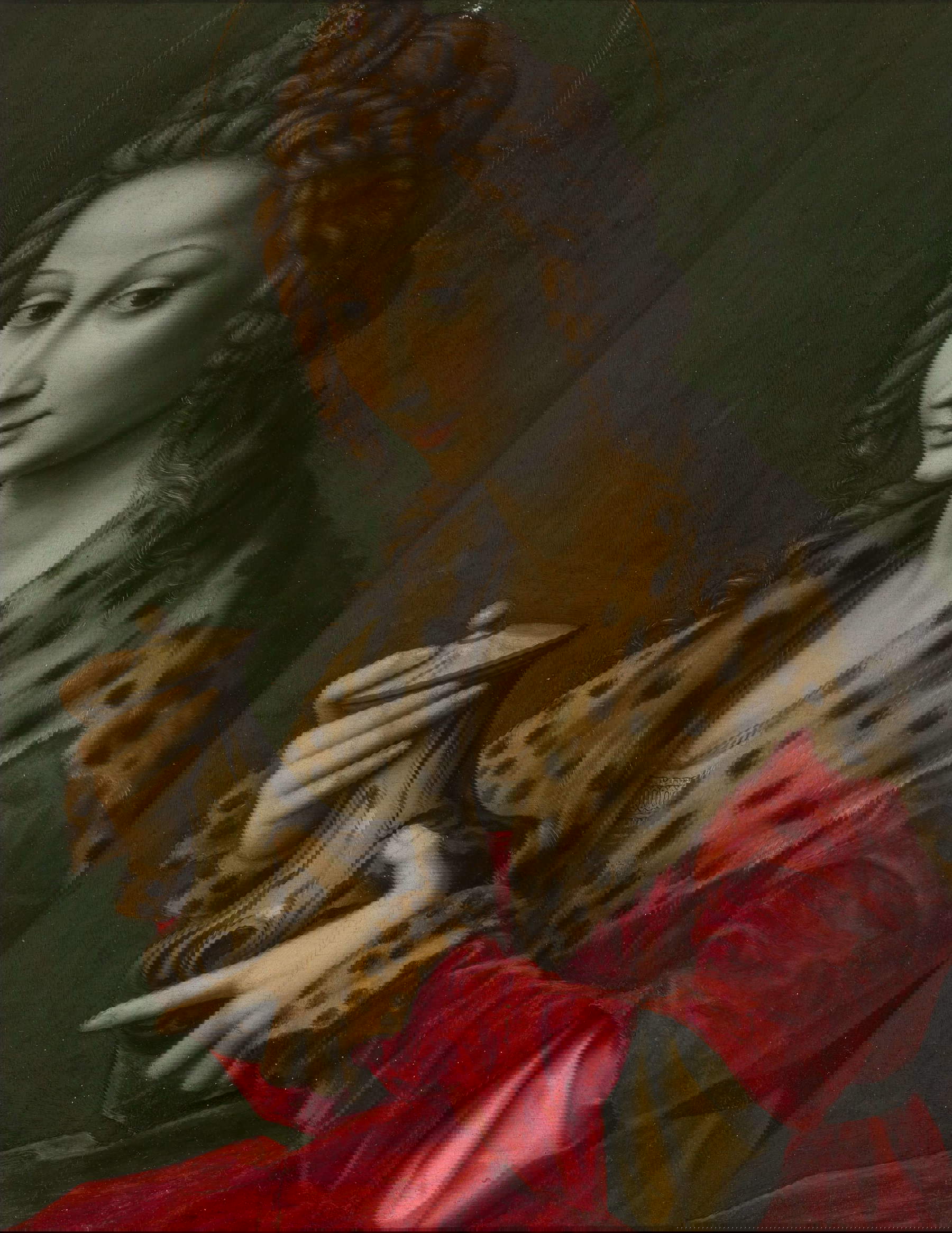 Francesco d’Ubertino di Bartolomeo Verdi detto Bachiacca, Santa Maria Maddalena (1525-1530 circa; olio su tavola, 51,5 x 42,5 cm; Firenze, Galleria Palatina di Palazzo Pitti) Francesco d’Ubertino di Bartolomeo Verdi detto Bachiacca, Santa Maria Maddalena (1525-1530 circa; olio su tavola, 51,5 x 42,5 cm; Firenze, Galleria Palatina di Palazzo Pitti)