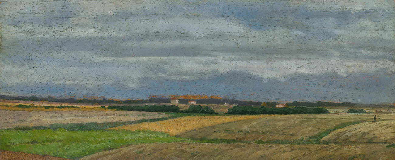 Giovanni Fattori, Study for Pastures in Maremma (ca. 1863-1864; oil on panel, 14.3 x 35 cm; Private collection, by permission of Society of Fine Arts, Viareggio, M109) Giovanni Fattori, Study for Pastures in Maremma (ca. 1863-1864; oil on panel, 14.3 x 35 cm; Private collection, by permission of Society of Fine Arts, Viareggio, M109)