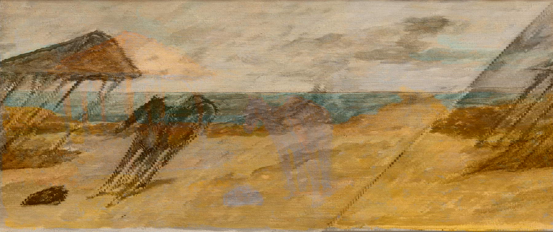 Giovanni Fattori, Shed and Horse by the Sea (Last Brushstrokes) (1908; oil on canvas, 32 x 70 cm; Livorno, Museo Civico Giovanni Fattori, inv. 1991/1025, M1443) Giovanni Fattori, Shed and Horse by the Sea (Last Brushstrokes) (1908; oil on canvas, 32 x 70 cm; Livorno, Museo Civico Giovanni Fattori, inv. 1991/1025, M1443)