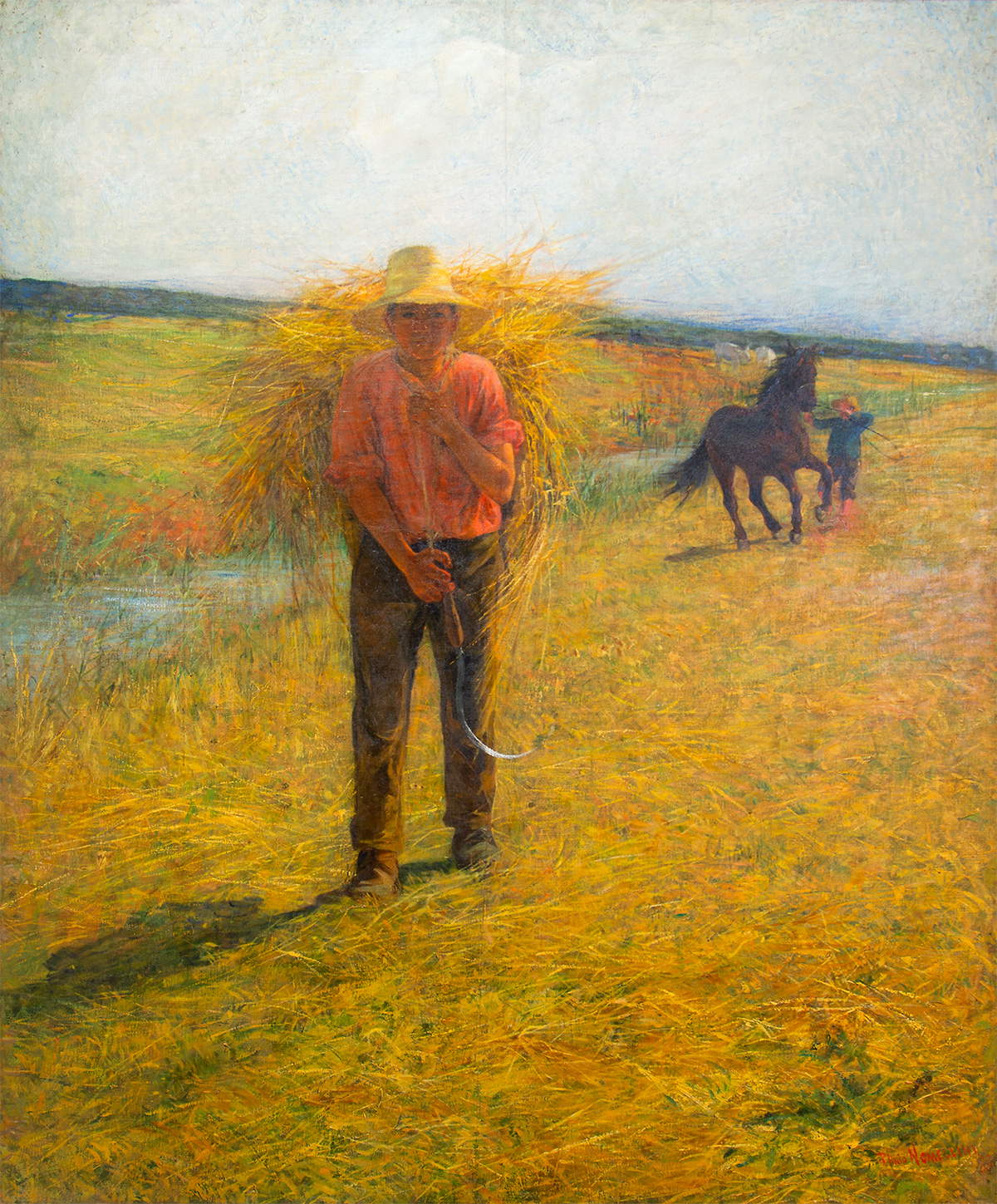 Plinio Nomellini, Il fienaiolo (1888; oil on canvas, 178.5 x 150.5 cm; Livorno, Museo Civico Giovanni Fattori, inv. 1957/537, 1991/1123) Plinio Nomellini, Il fienaiolo (1888; oil on canvas, 178.5 x 150.5 cm; Livorno, Museo Civico Giovanni Fattori, inv. 1957/537, 1991/1123)