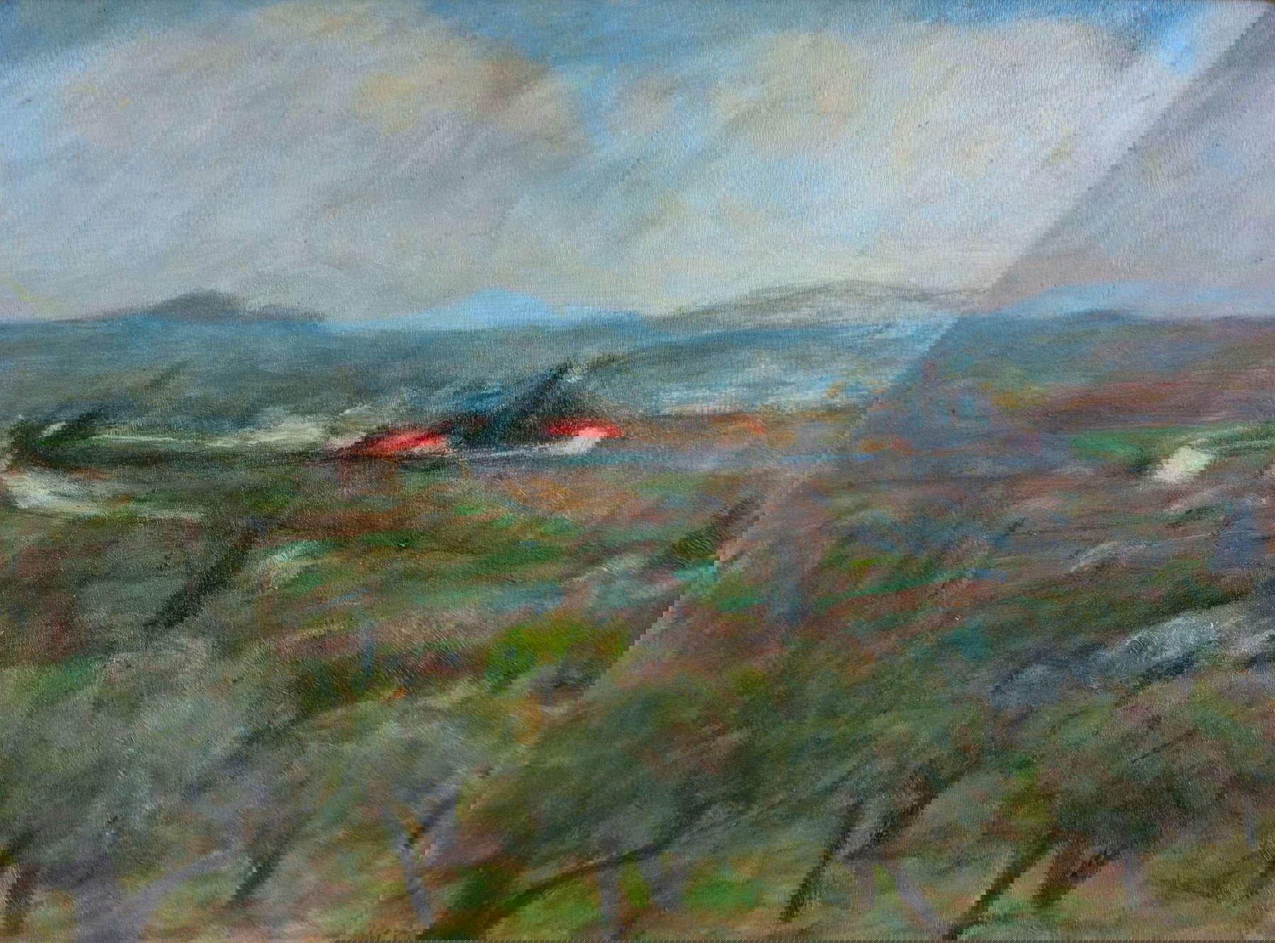 Alberto Stringa, La Val di Caprino (1930; olio su tavola; Collezione privata) Alberto Stringa, La Val di Caprino (1930; olio su tavola; Collezione privata)