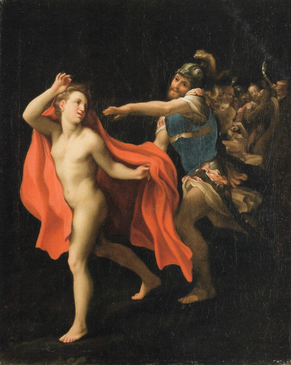Correggio (dal), The Young Man Fleeing from the Capture of Christ (c. 1523; oil on canvas, 56 x 46 cm)