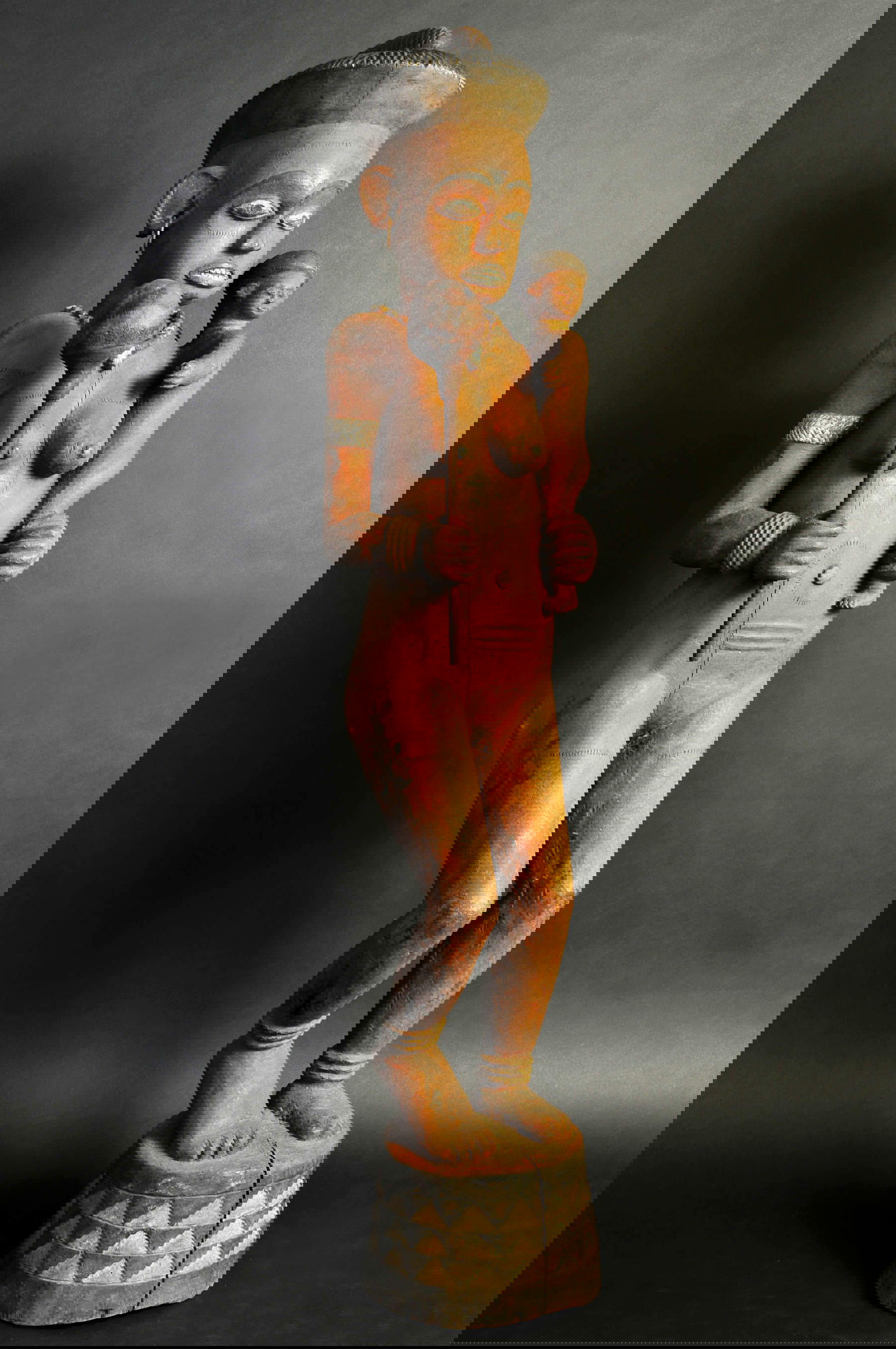 Pende (Bapende, Phenbe, Pindi, Pinji), DR of Congo (formerly Zaire), Kishi kishi Maternity (Katshina) (mid-20th century; 103 cm)