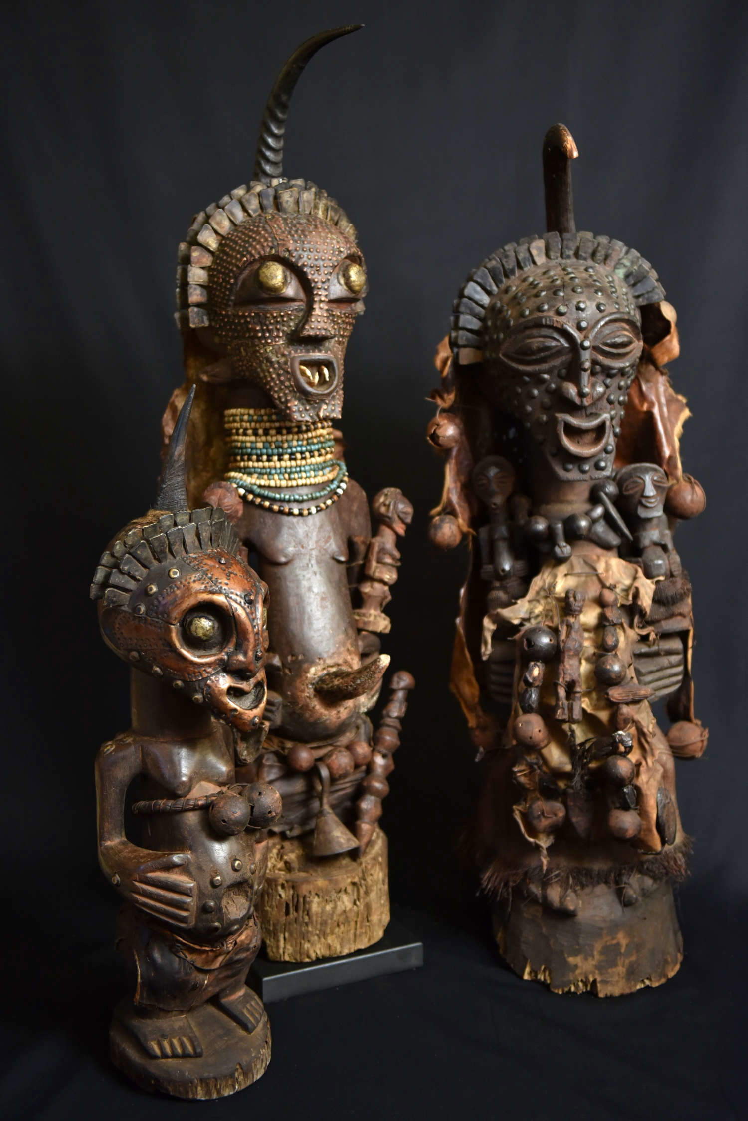 Songye (Basongye, Bassongo, Bayembe, Songe, Songhay, Wasonga, Kasai, Maniema, Katanga), DR of Congo (formerly Zaire), Feticci Nkisi Basongye (first half of 20th century; 106 cm)