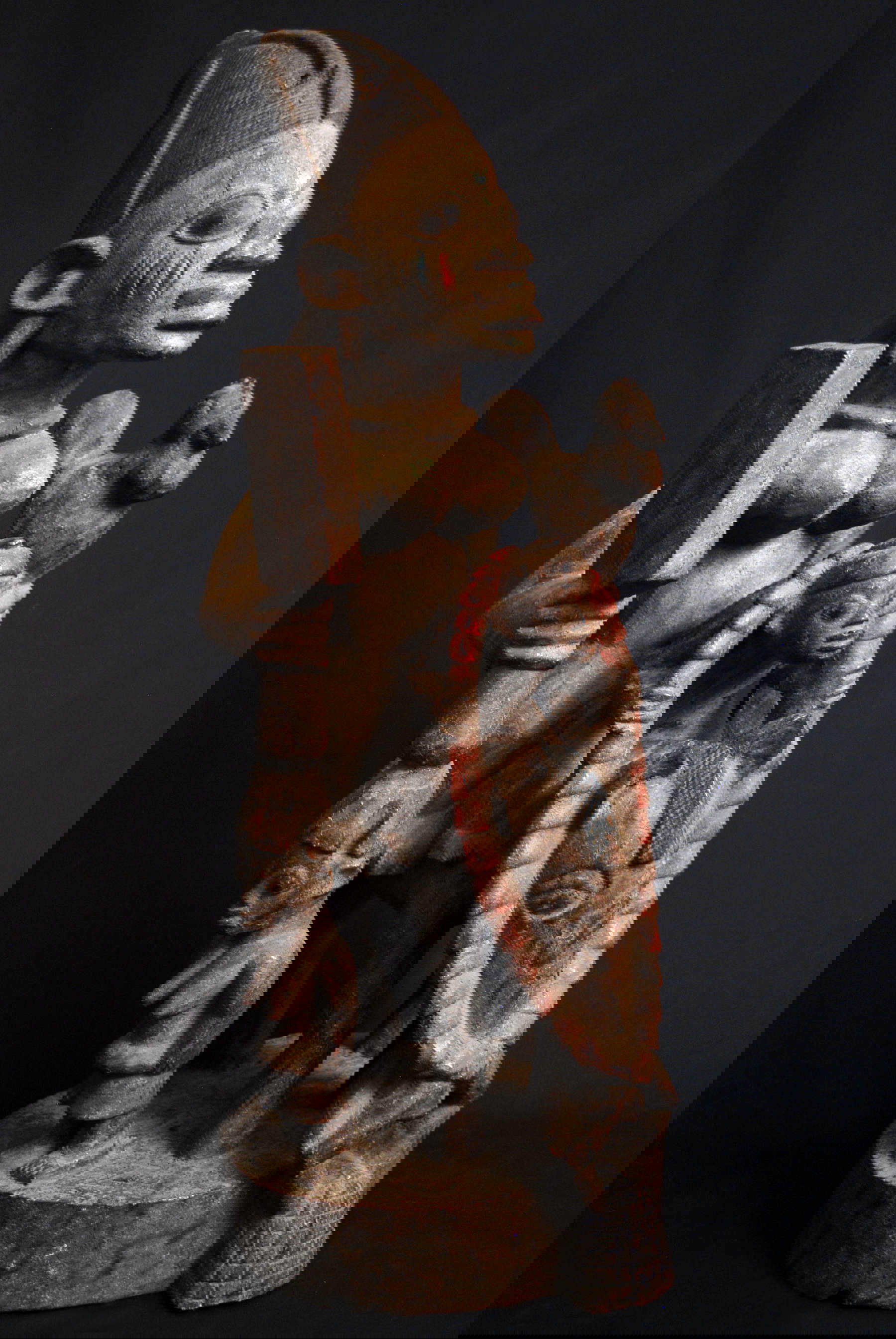 Yoruba (Yorba, Yorouba), Nigeria, Benin, Togo, Shrine figure (Ekiti) (mid-20th century; 95 cm)