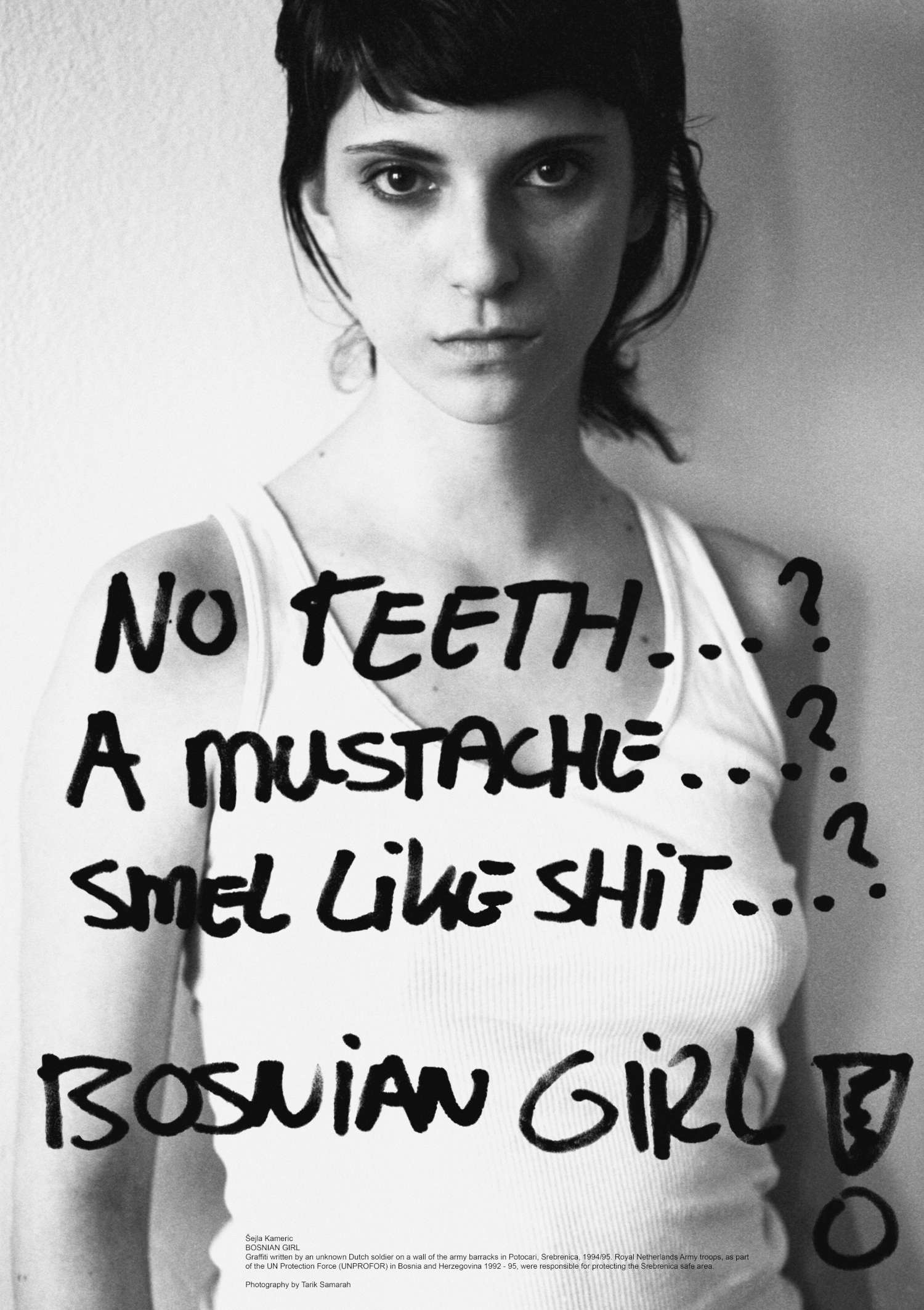 &Scaron;ejla Kamerić, Bosnisches Mädchen (2003; ortsspezifische Installation - Plakat). Mit freundlicher Genehmigung des Künstlers und der Galerie Tanja Wagner, Berlin