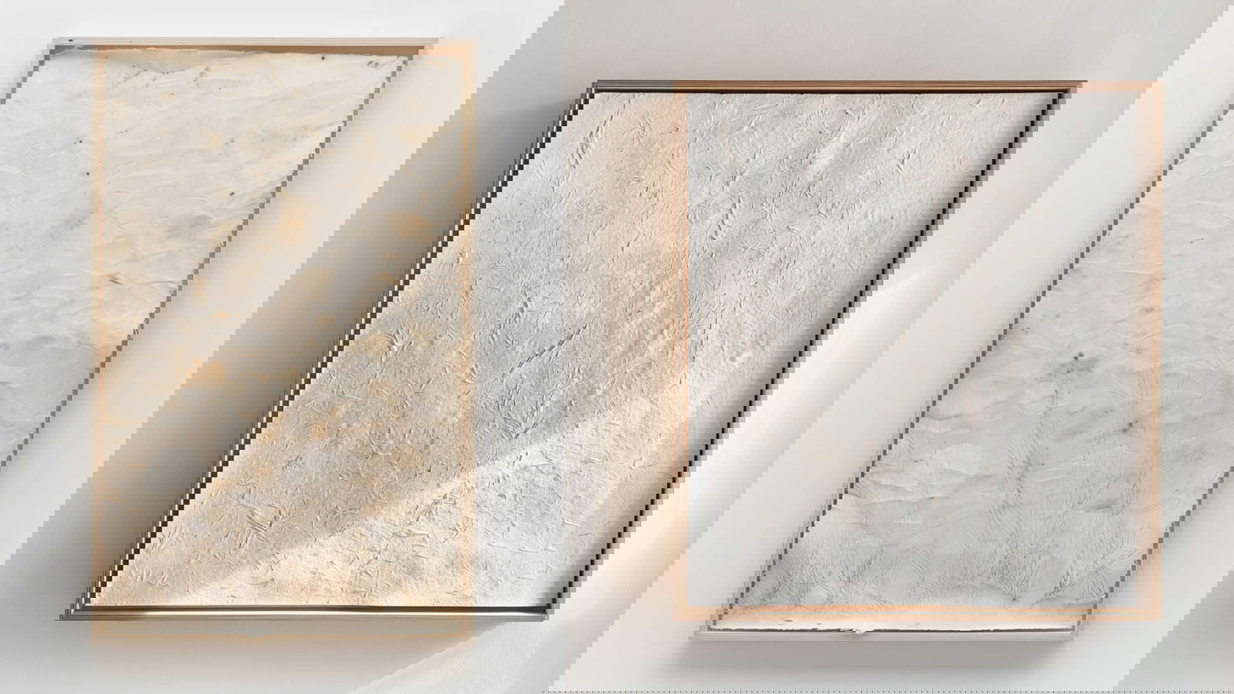 Smirna Kulenović, Silence of the Land (2024; natürliche, pflanzliche Zeichnung, Papier mit Samen, 6 Elemente, 2 Elemente je 160 x 100 cm, 2 Elemente je 140 x 80 cm, 2 Elemente je 80 x 140 cm). Foto &copy; Samu&euml;l Berthet. Mit Erlaubnis des Künstlers