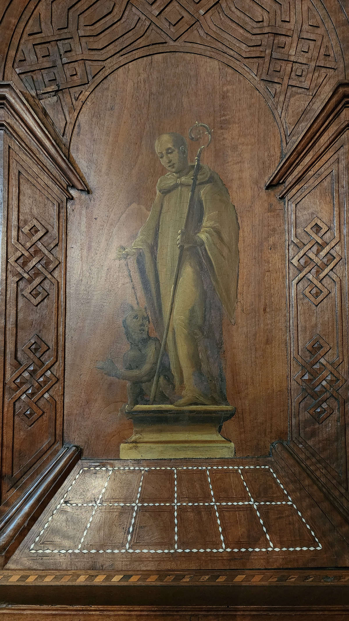 Uno de los santos del coro de madera de Anselmo de' Conti