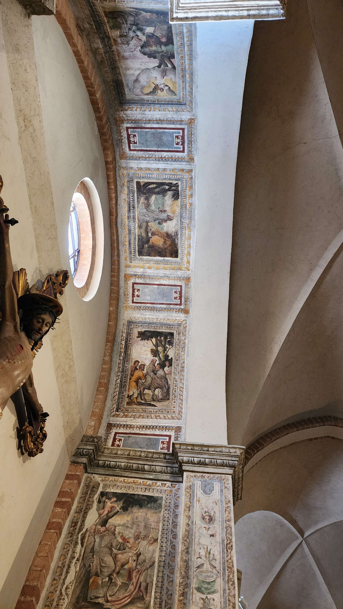 Los frescos con episodios de los Fioretti de San Francisco