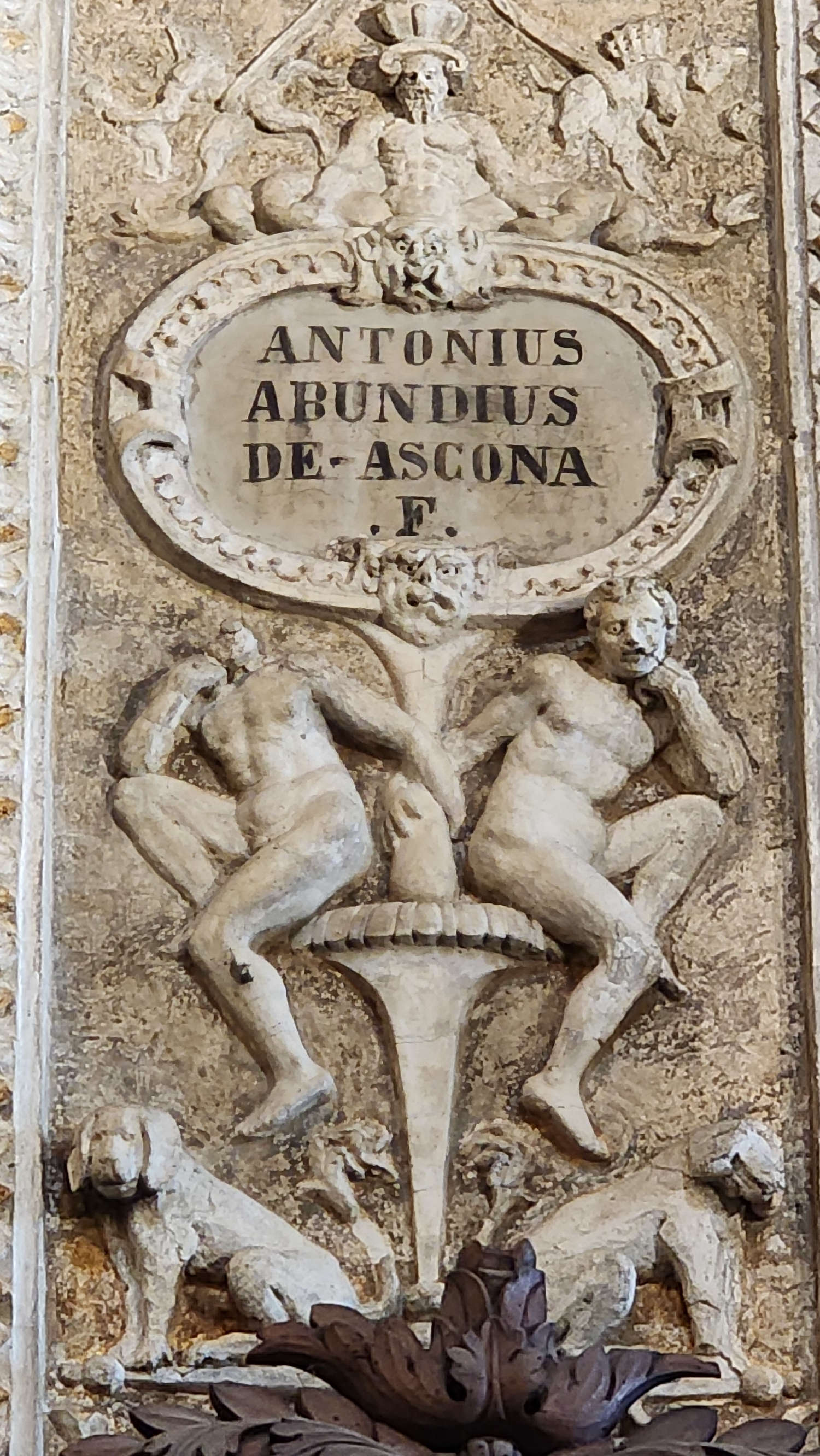 La firma de Antonio Abondio de Ascona