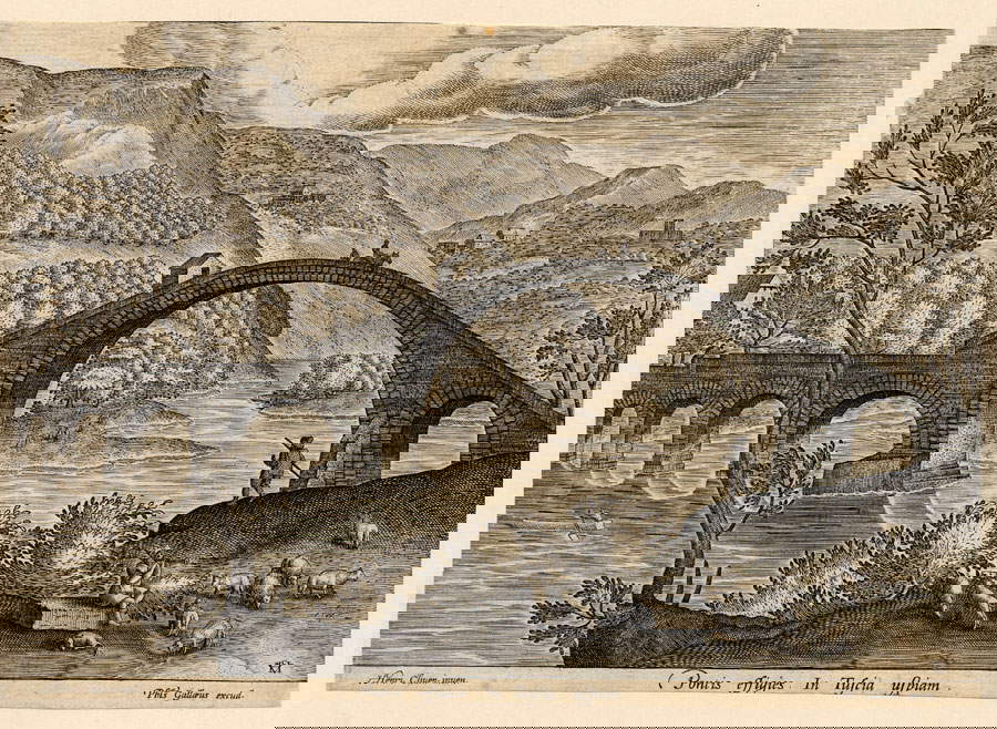 Hendrik III van Claeve, Pontis effigies in Tuscia ulpiam (1575 circa; incisione; Salisburgo, Universit&auml;tsbibliothek Salzburg)