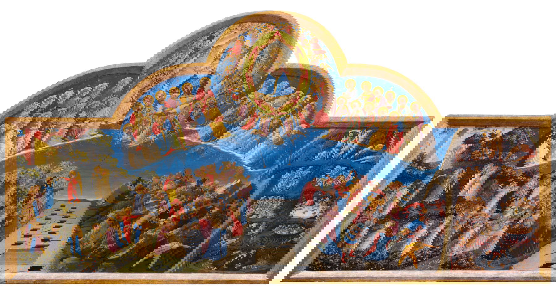 Beato Angelico, Last Judgment (c. 1425-1428; tempera and gold on panel, 109 x 212.5 cm; Florence, Museo di San Marco, inv. 1890 no. 8505). Photo: By concession of the Ministry of Culture - Regional Directorate National Museums Tuscany - Museo di San Marco