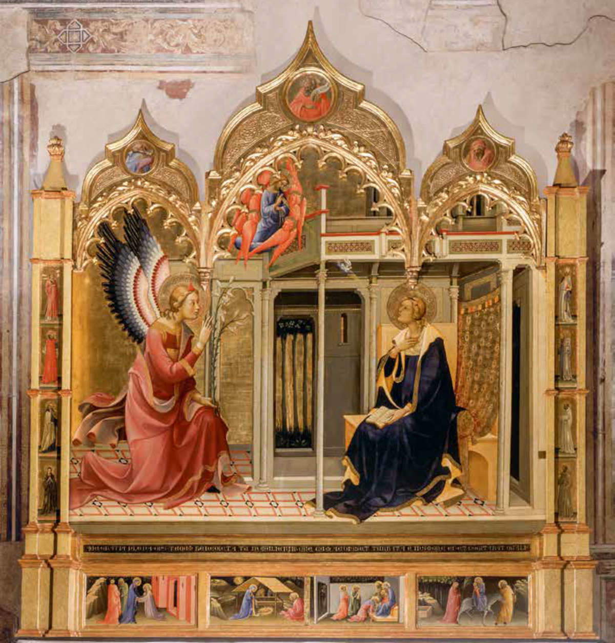 Lorenzo Monaco, Bartolini Salimbeni Altarpiece (c. 1420; Tempera and gold on panel; 305 &times; 283 cm; Florence, Church of Santa Trinita, Bartolini Salimbeni Chapel)