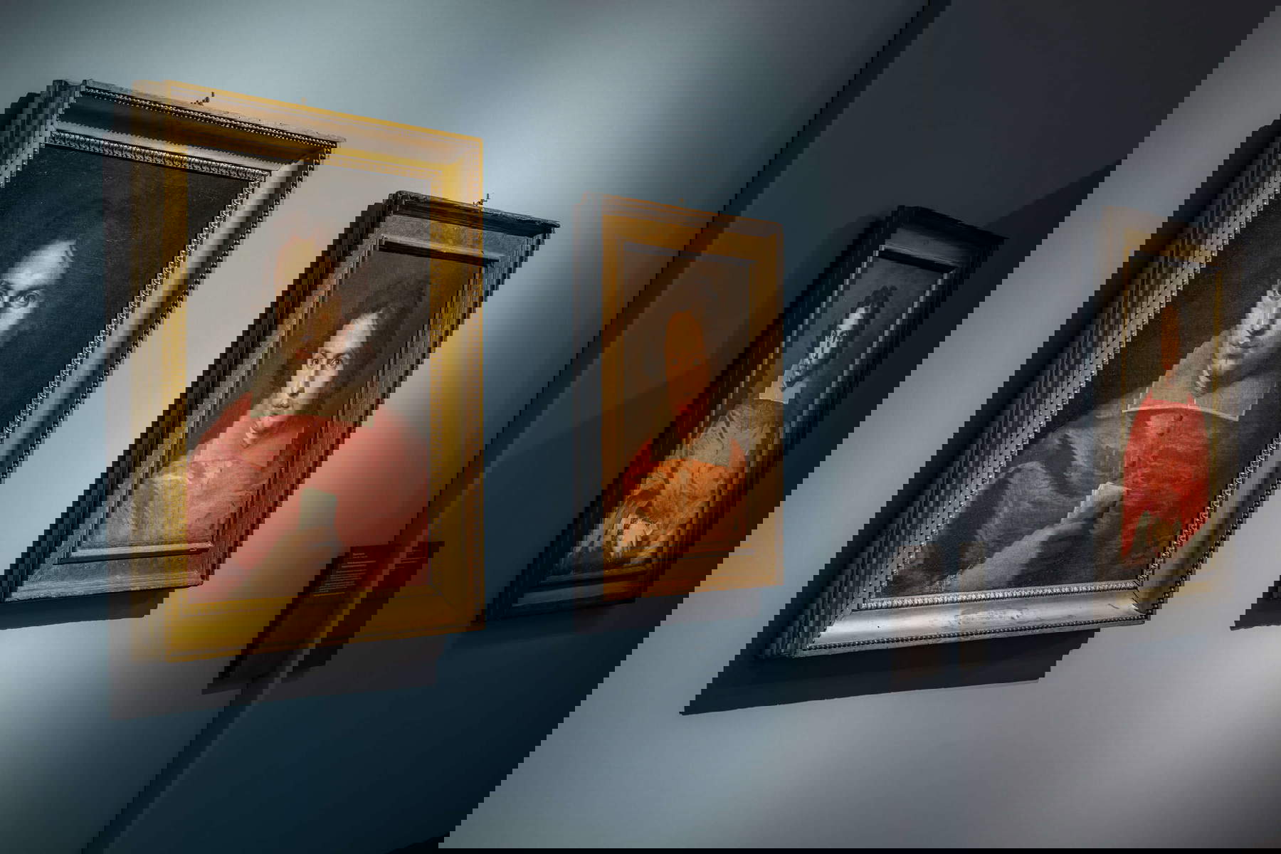 Mise en place de l'exposition Simone Cantarini. Un jeune maître entre Pesaro, Bologne et Rome