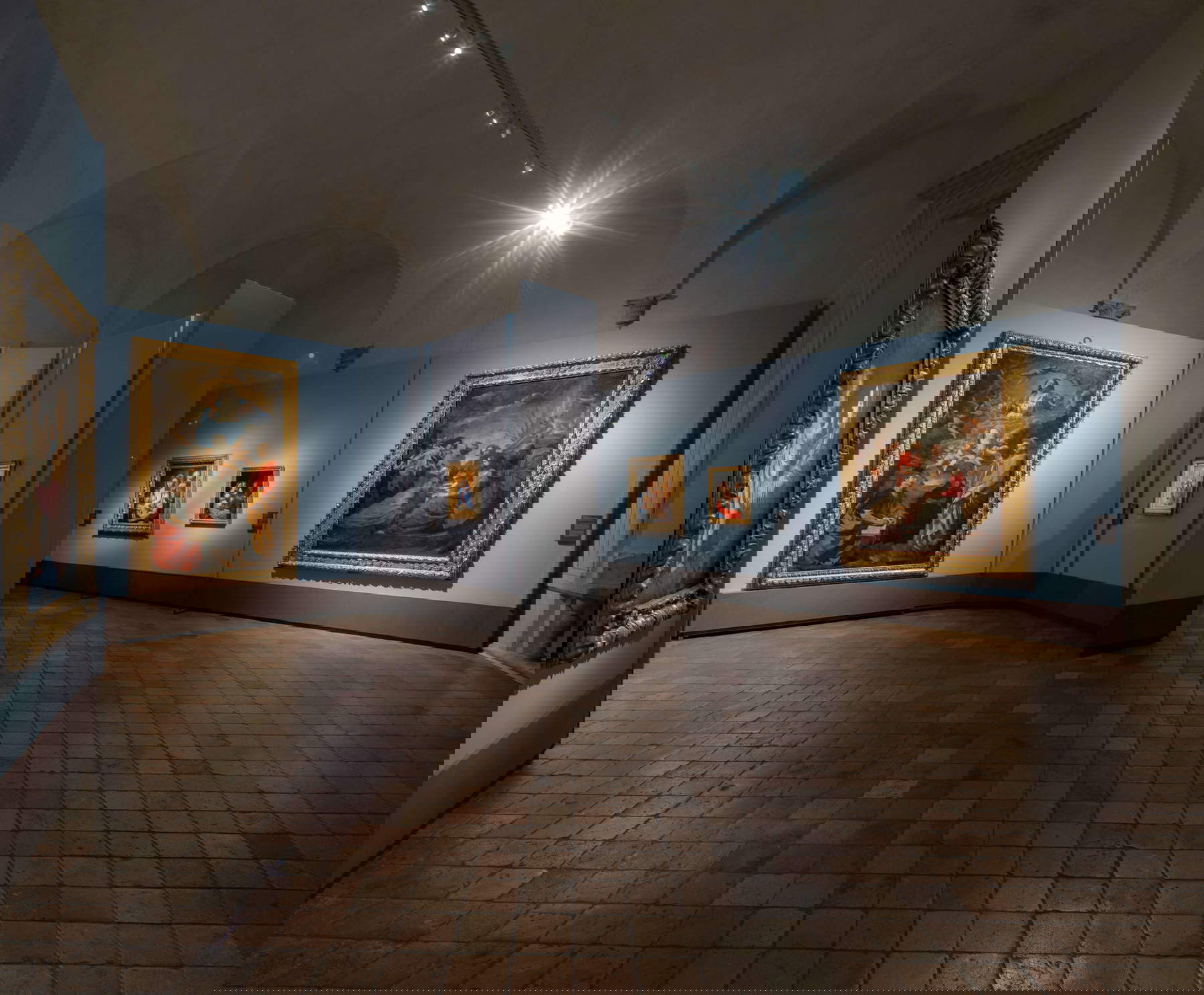 Mise en place de l'exposition Simone Cantarini. Un jeune maître entre Pesaro, Bologne et Rome