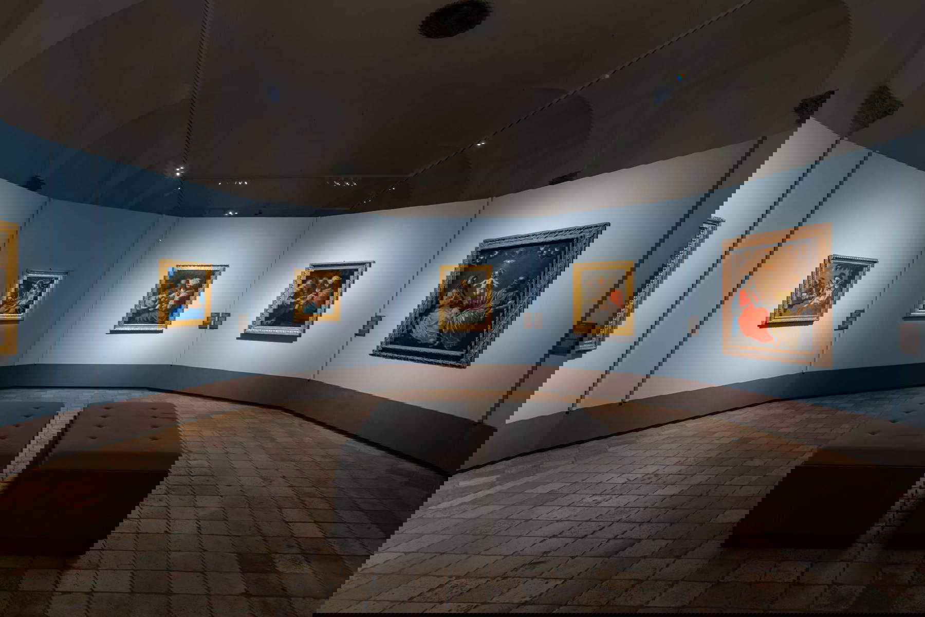 Mise en place de l'exposition Simone Cantarini. Un jeune maître entre Pesaro, Bologne et Rome