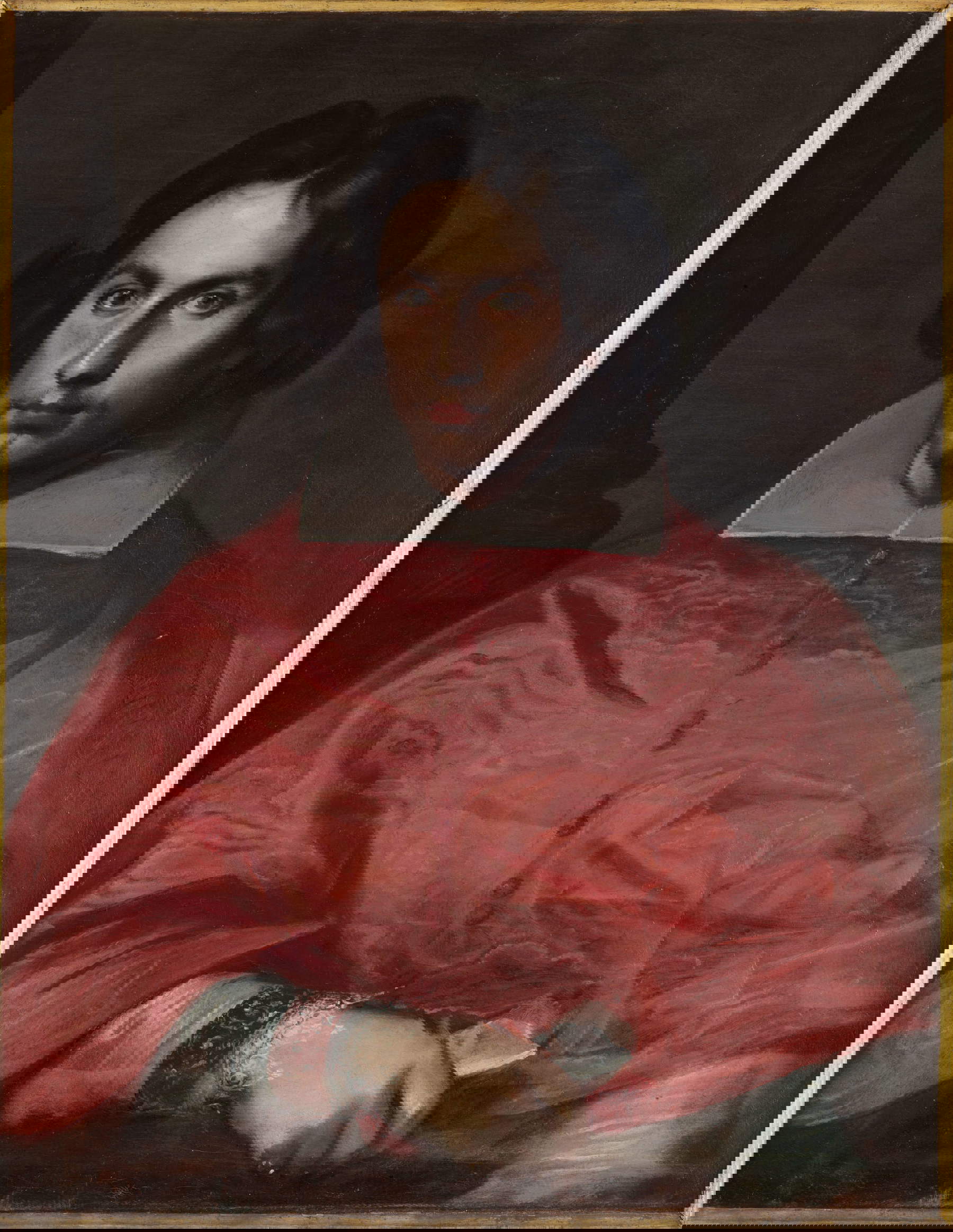 Simone Cantarini, Portrait du cardinal Antonio Barberini junior (vers 1631 ; huile sur toile, 80 &times; 64 cm ; Rome, collection privée)