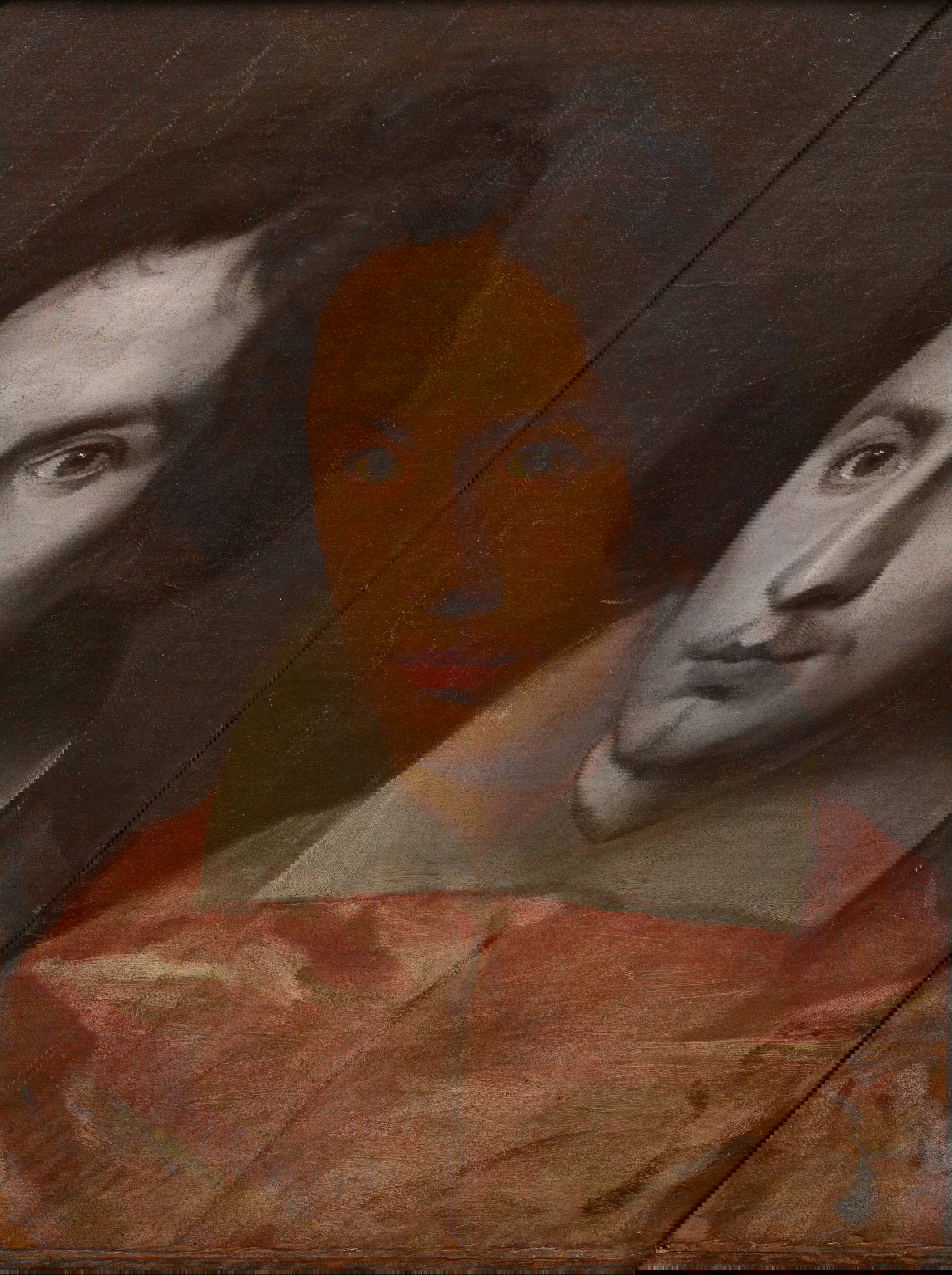 Simone Cantarini, Portrait du cardinal Antonio Barberini junior (vers 1631 ; huile sur papier collée sur toile, 48 &times; 36 cm ; Rome, Gallerie Nazionali di Arte Antica, Palazzo Barberini, inv. 4685)