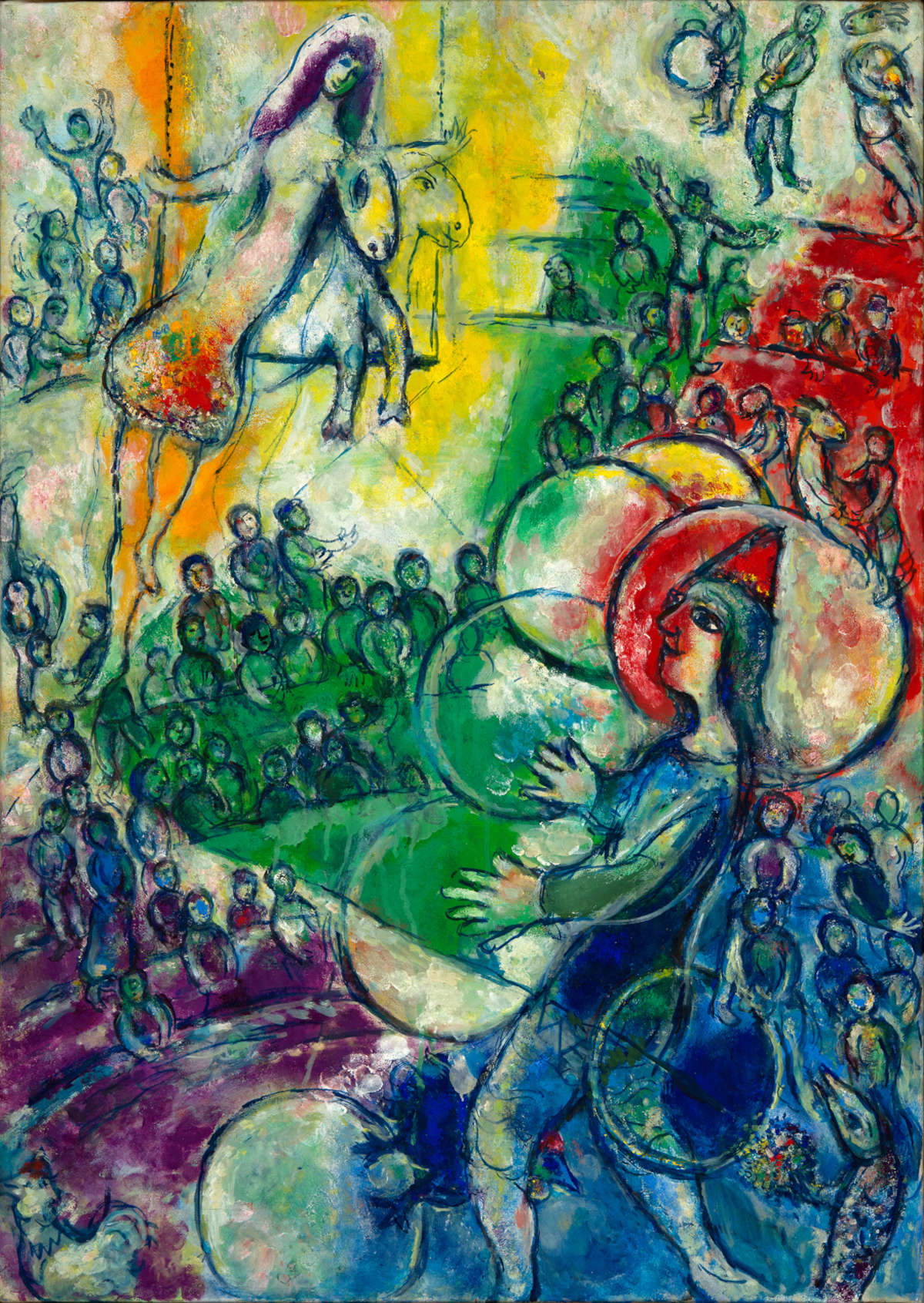 Marc Chagall, Circo, o Clown con i cerchi (1966; olio su tela, 92 x 65 cm; Collezione privata)