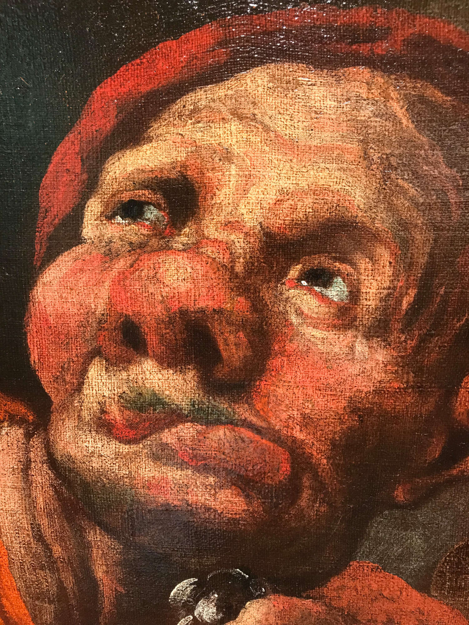 Pietro della Vecchia, I tre alchimisti, dettaglio