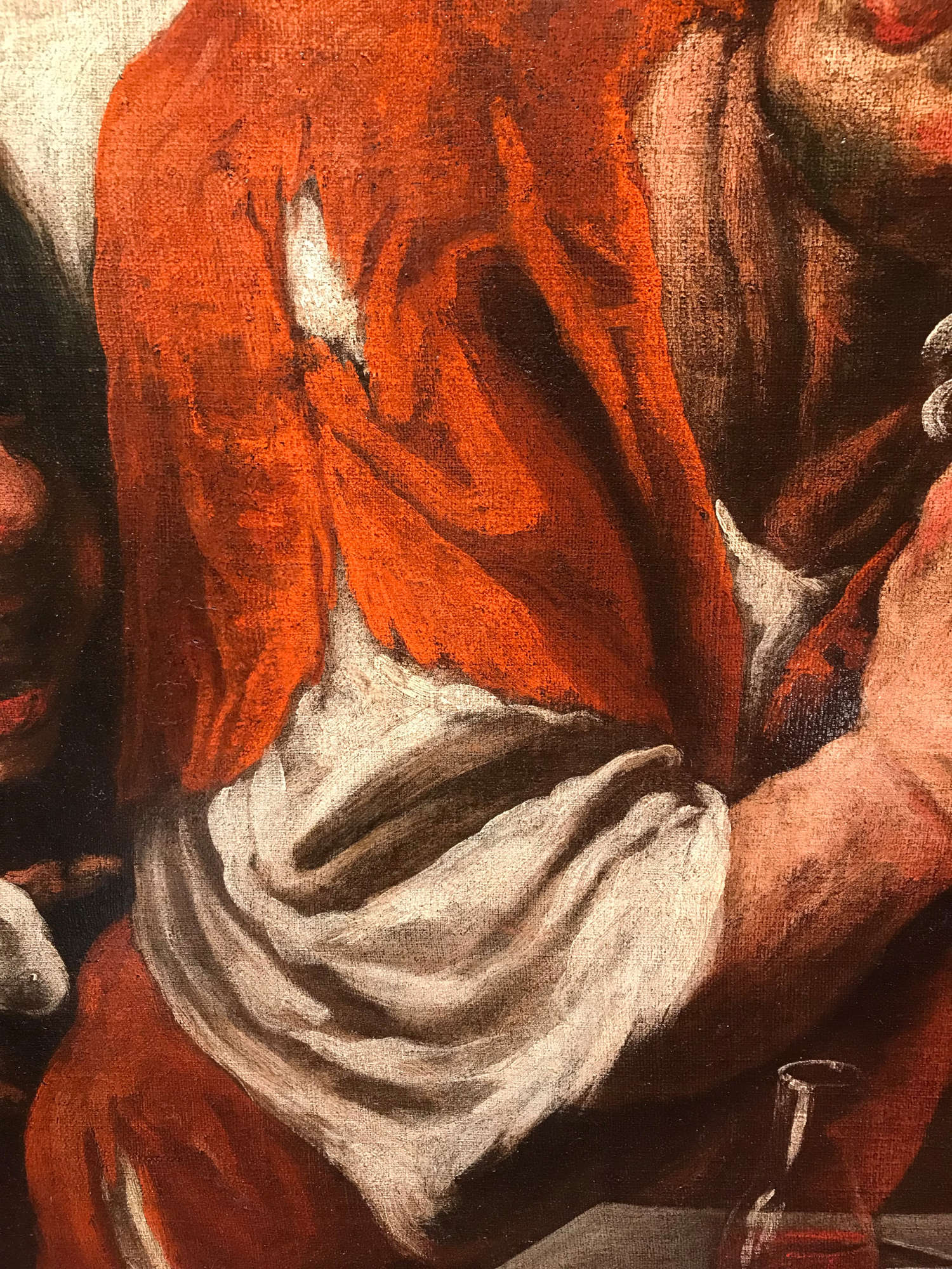 Pietro della Vecchia, I tre alchimisti, dettaglio