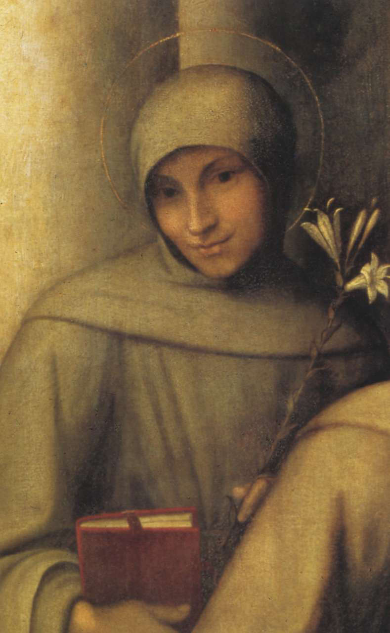Correggio, Probable self-portrait of Allegri in the guise of St. Anthony. From the Madonna of St. Francis, Altarpiece, 1514-1515, Dresden, Gem&auml;ldegalerie)