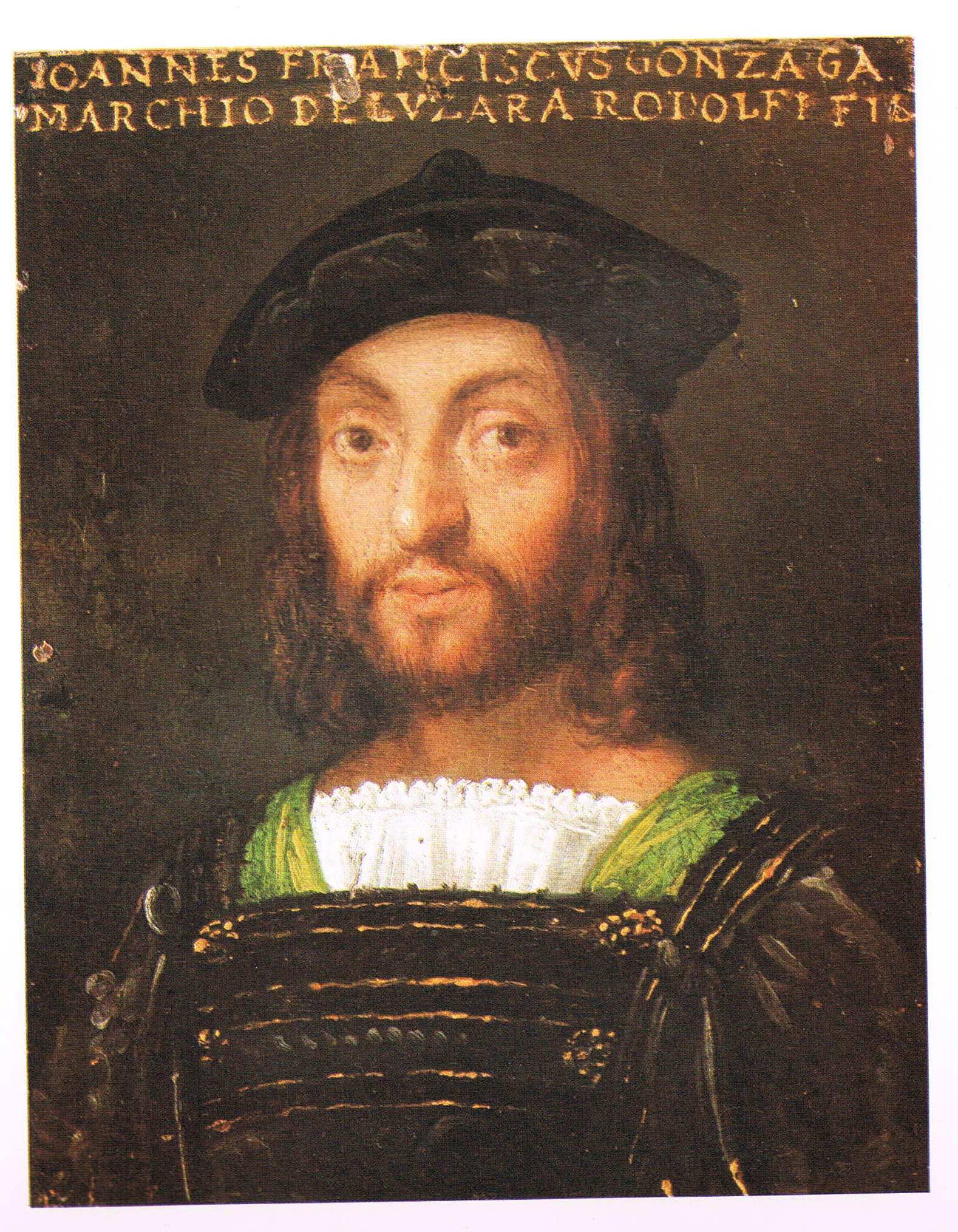 Unknown painter, Portrait of Gianfrancesco Gonzaga marquis of Luzzara, from the Ambras collection, Gonzaga portrait series (16th century; Vienna, Kunsthistorisches Museum)
