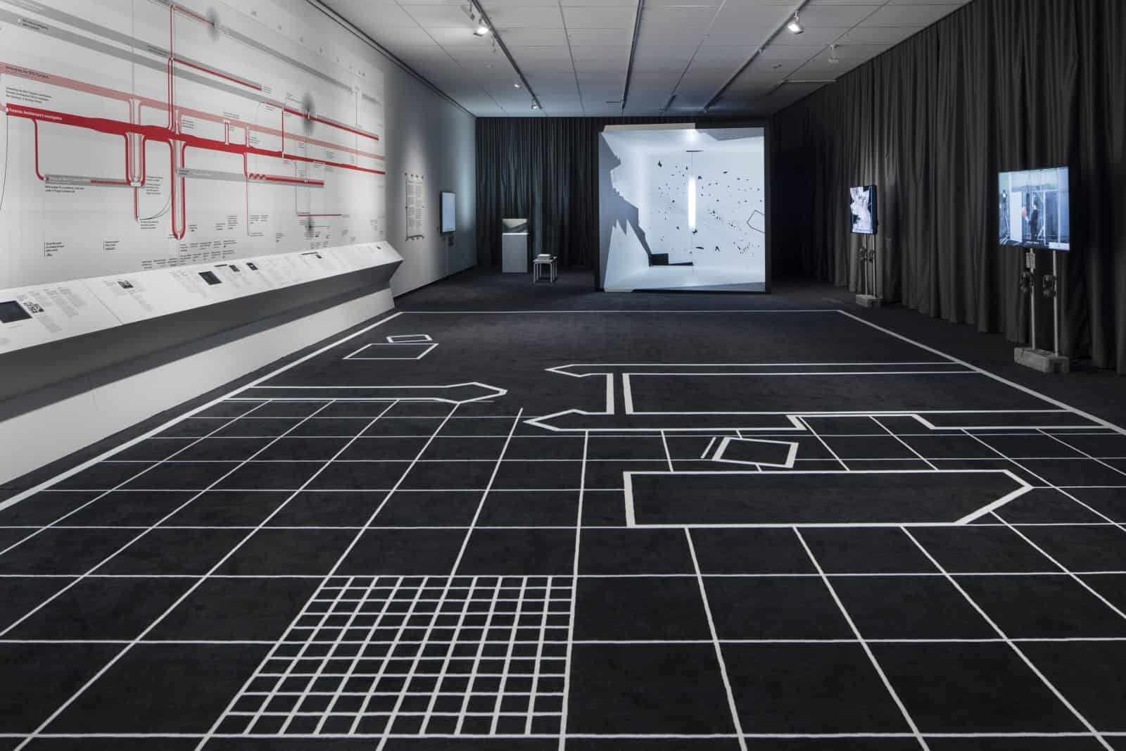 Forensic Architecture, view of the exhibition Design as Investigation, R&ouml;hsska Museum, Gothenburg, 2020-2021. Photo: Carl Ander