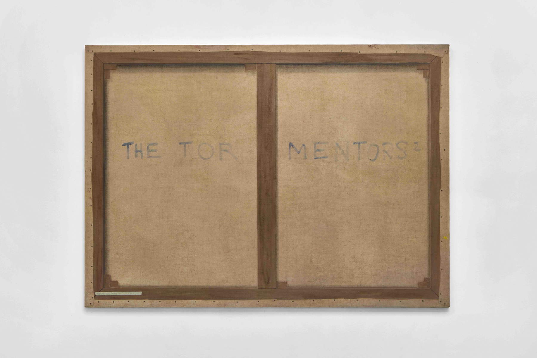 Luca Bertolo, Los torturadores 2 (2024; óleo sobre lienzo, 130 x 150 cm). Presentado por Spazio A