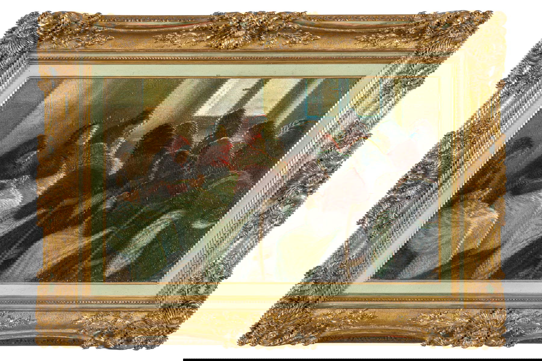 Angelo Morbelli, Mi ricordo quand'ero fanciulla - Ultime ore serene (1890; olio su tela, 45,5 x 73,5 cm). Presentato da Capozzi Antichit&agrave;