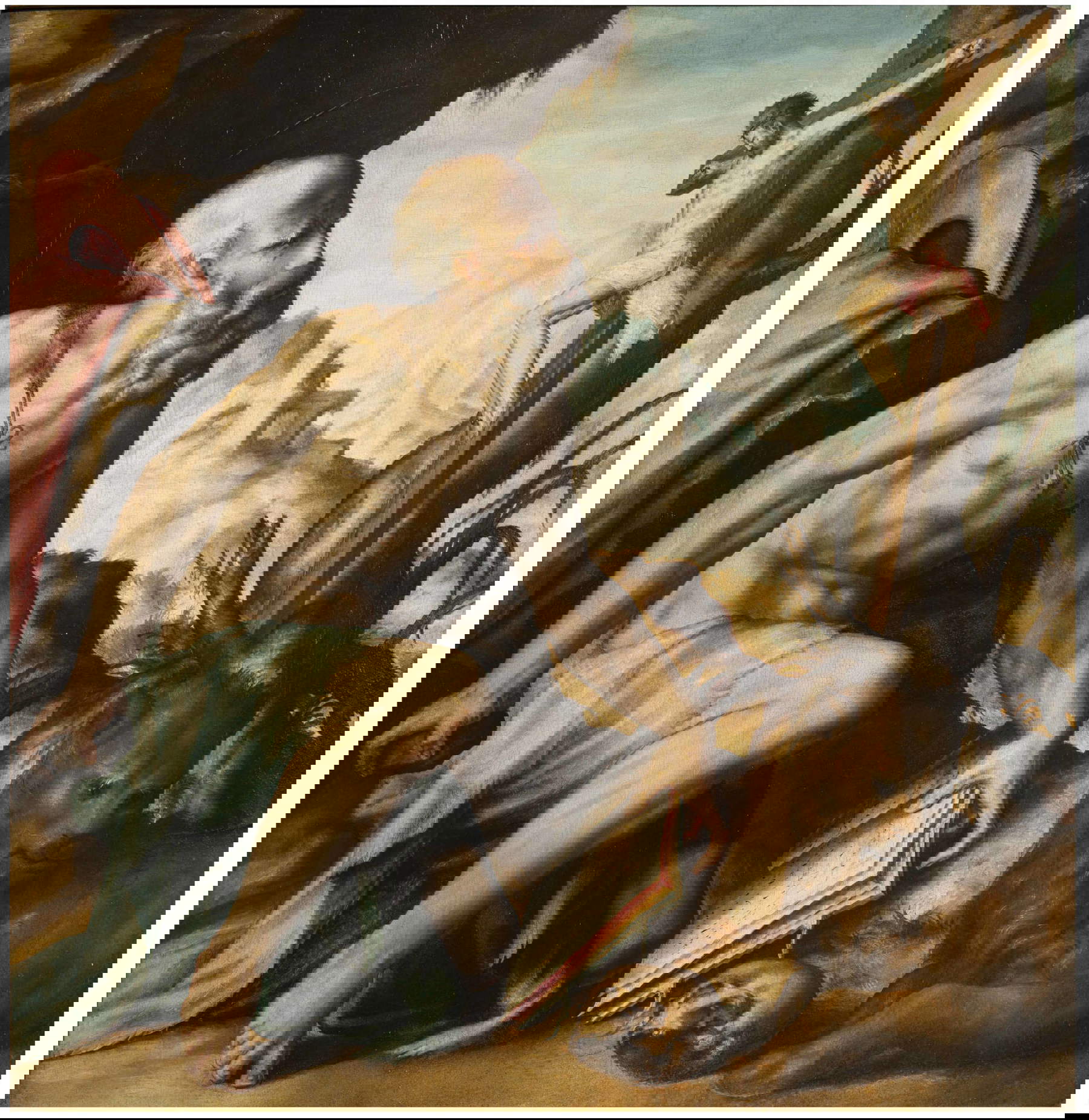 Pedro Machuca, San Girolamo penitente (1520-1527; olio su tavola, 80 x 68 cm). Presentato da Romigioli Antichit&agrave;