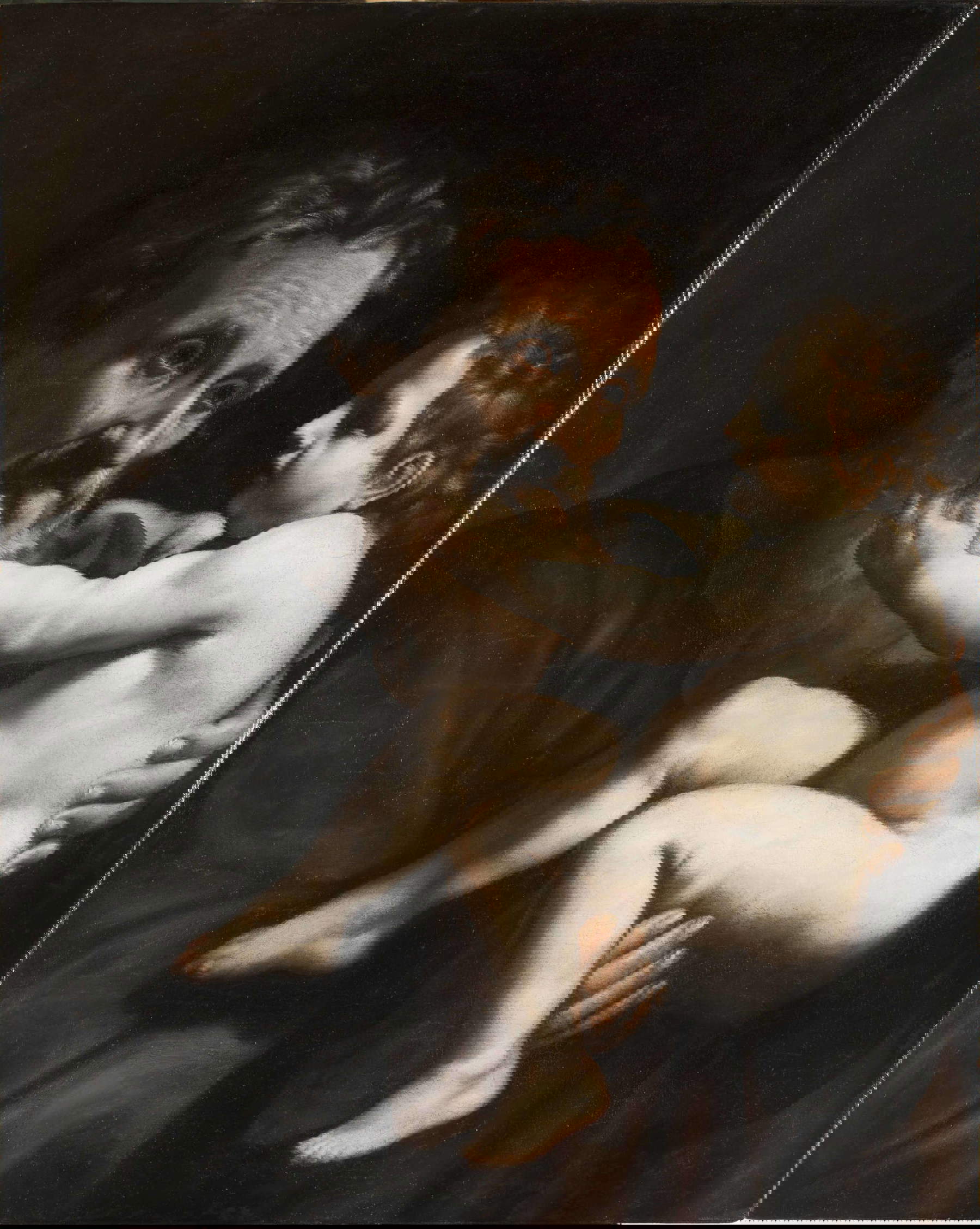 Giovanni Antonio Galli detto lo Spadarino, San Giuseppe col Bambino (olio su tela, 77 x 62 cm). Presentato da Giamblanco