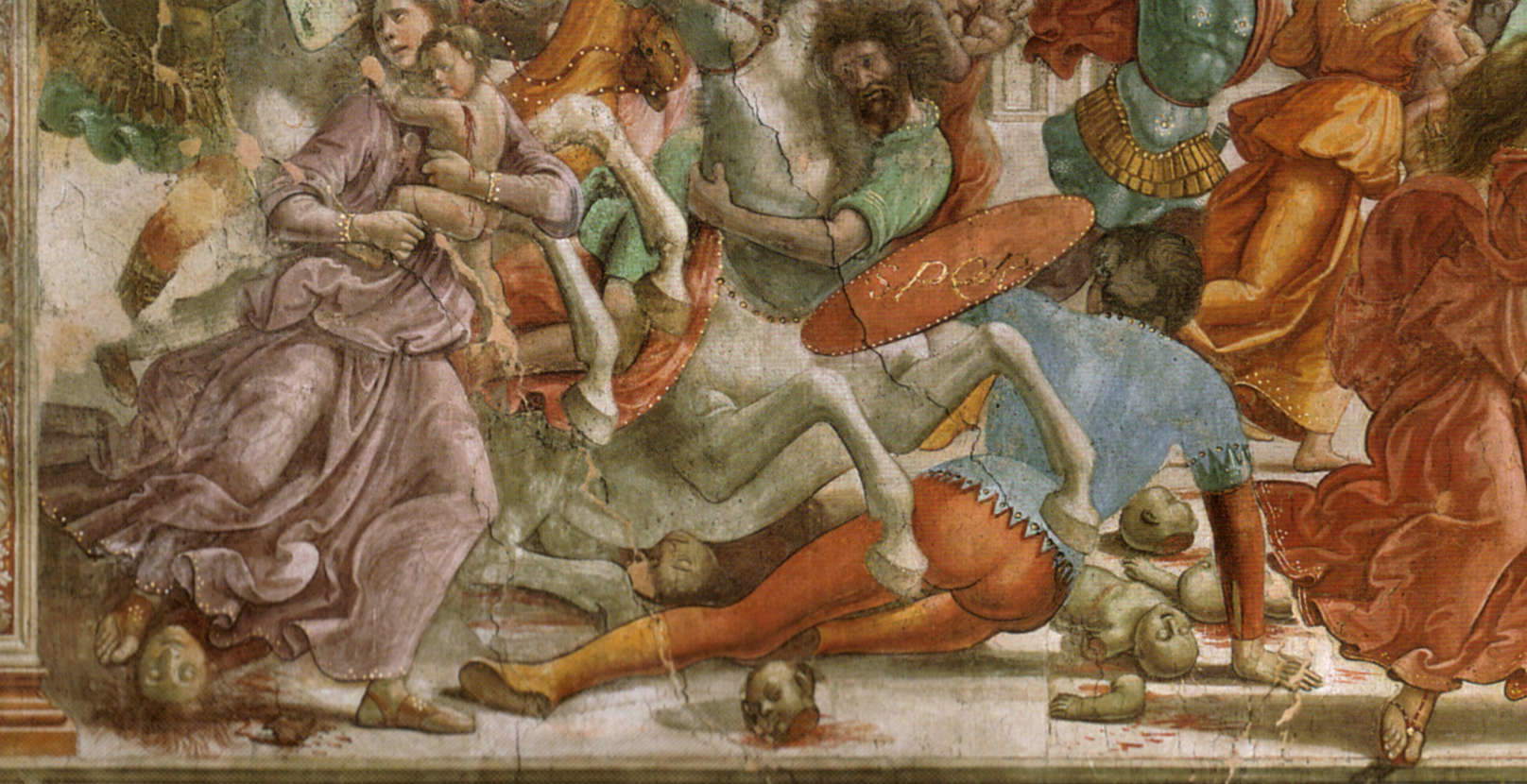 Abb. 4 Detail von Ghirlandaios Strage degli Innocenti (1490; Florenz, Kapelle Tornabuoni)
